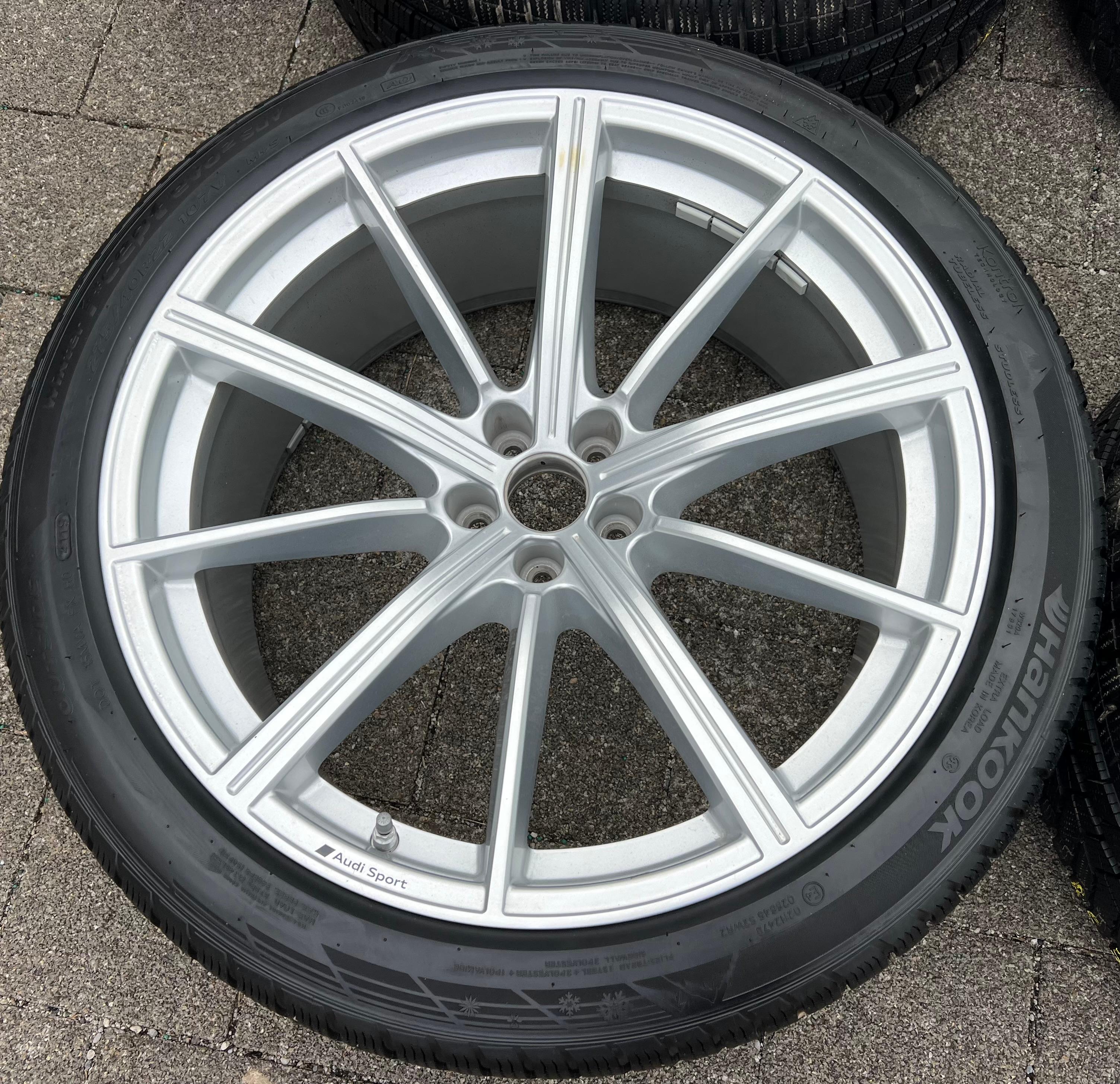 4 RUEDAS DE INVIERNO ORIGINALES DE ALEACIÓN DE 22" PARA AUDI RSQ8 Q8 4M 4M8601025AM 275/40R22 107V RDKS