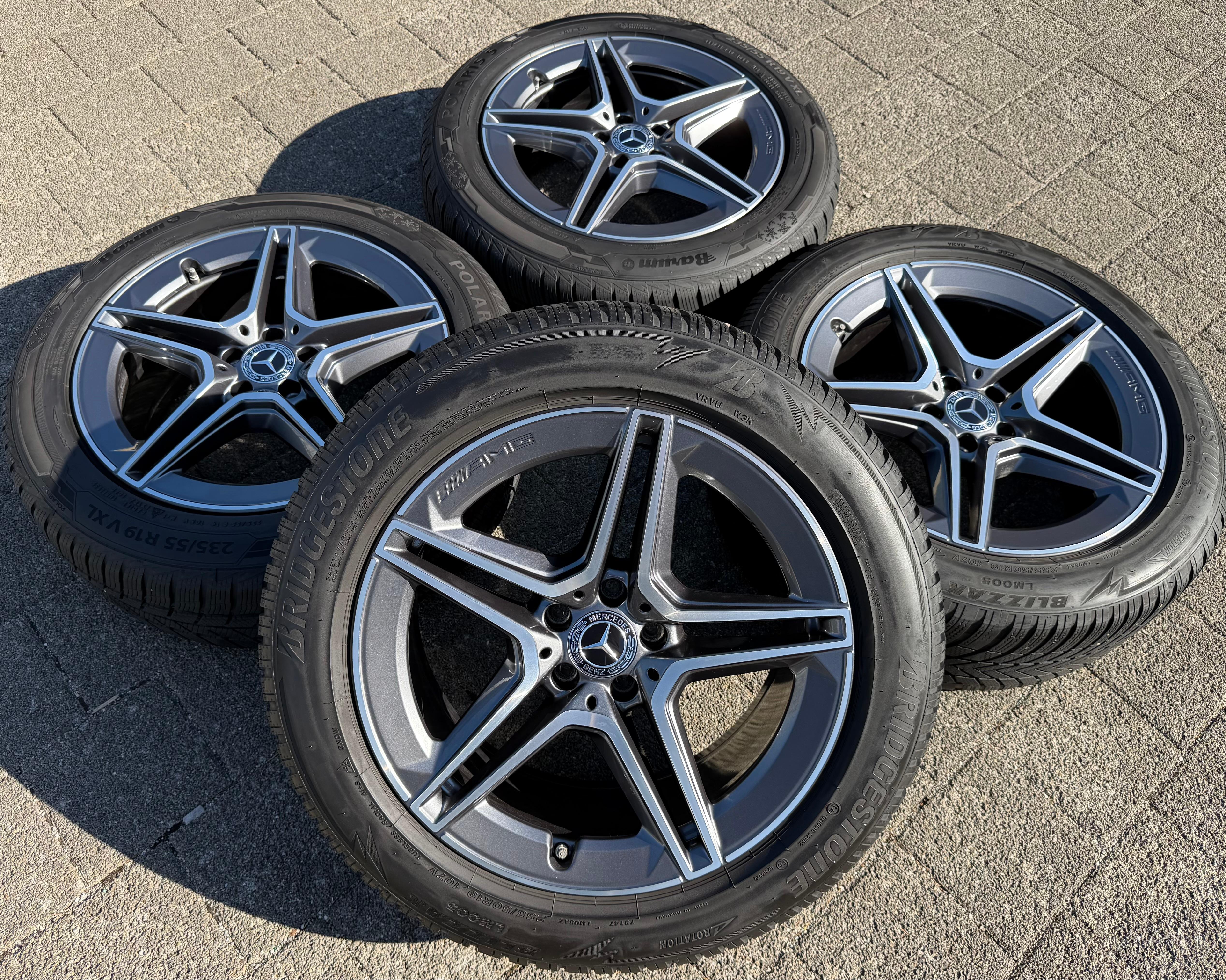 4 ORIGINAL 19" ALU WINTERRÄDER AMG MERCEDES GLC X204 W253 A2534015300 A2534015400