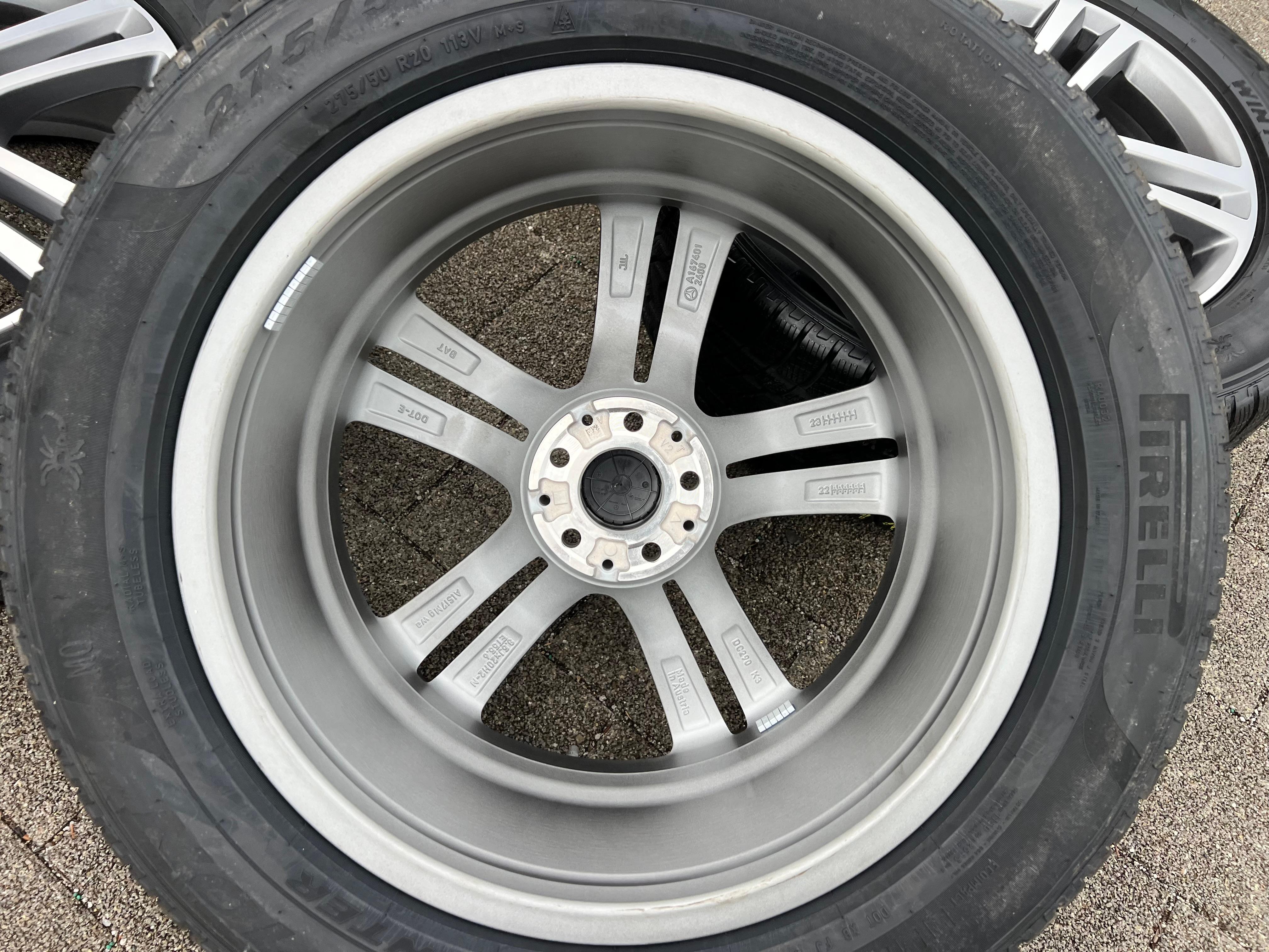 4 RUEDAS DE ALEACIÓN ORIGINALES DE 20" PARA INVIERNO MERCEDES GLE C167 V167 275/50R20 113 CON TPMS NUEVAS