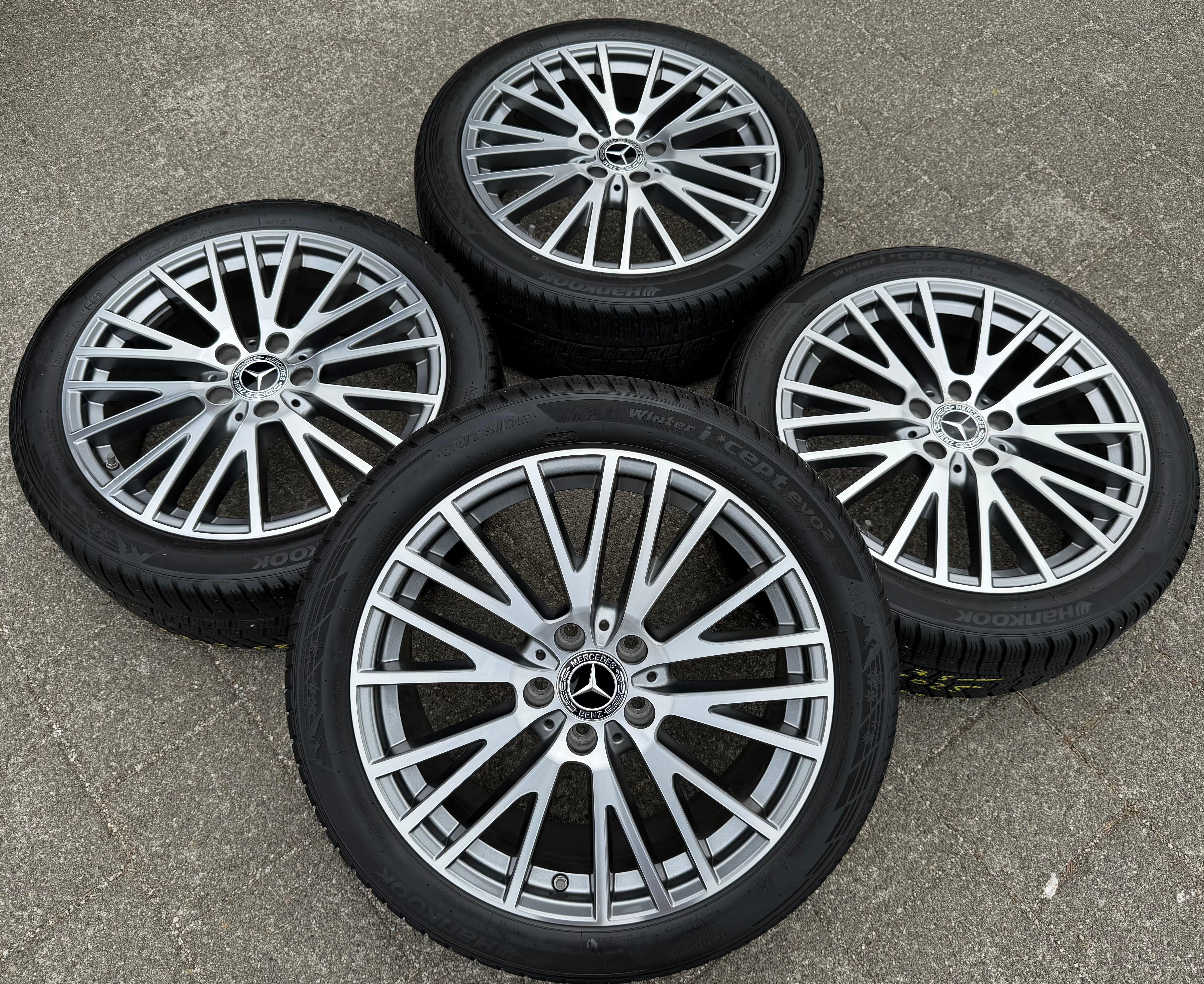 4 ORIGINAL 18" ALUFELGEN MERCEDES A-KLASSE W177 B-KLASSE W247 CLA A1774010600