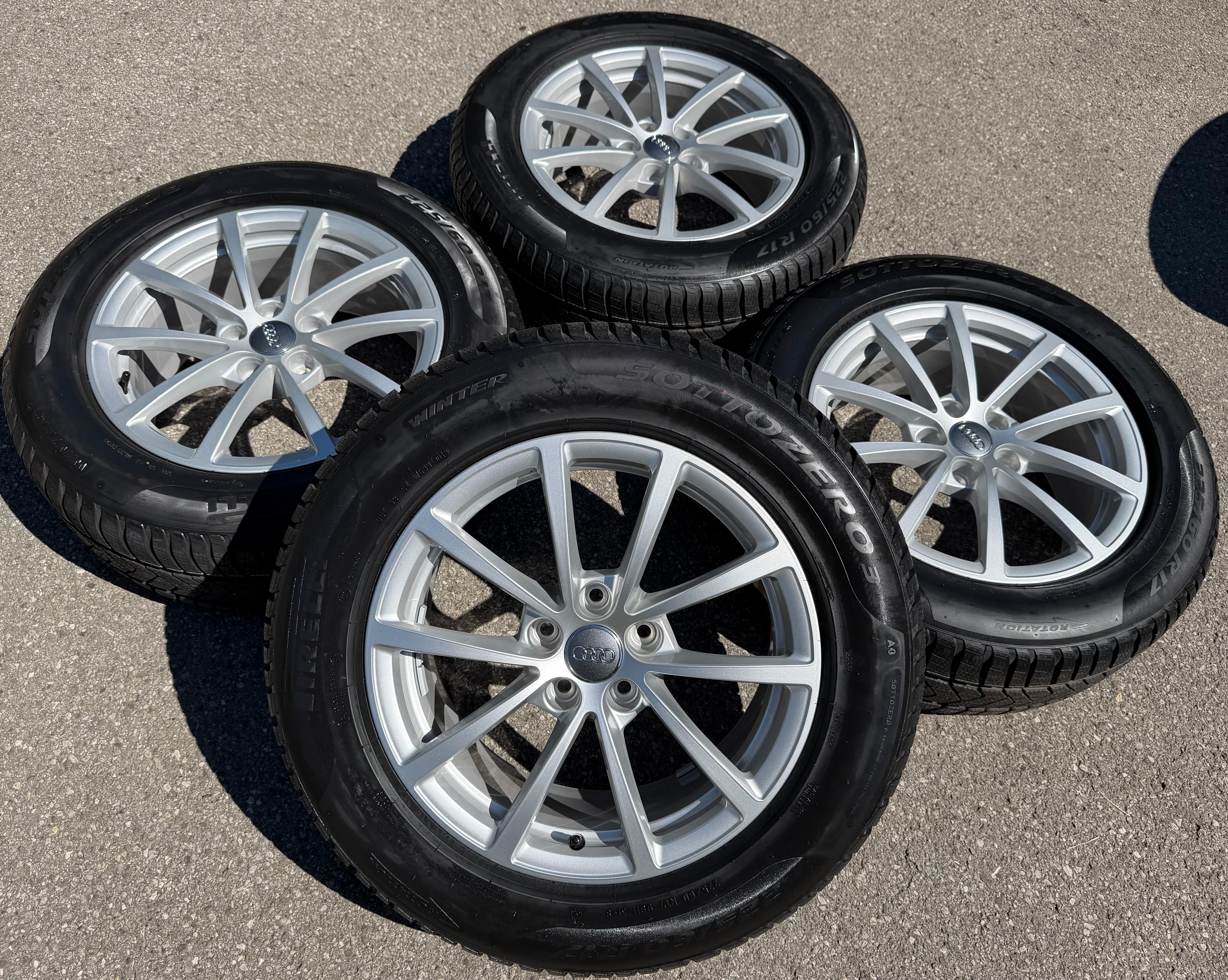 4 CERCHI INVERNALI IN ALLUMINIO ORIGINALI DA 17" AUDI A6 4K C8 F2 225/60R17 99H 4K0601025 CONSEGNA GRATUITA