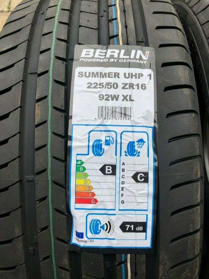2X 225/50R16 92W BERLIN TIRES SUMMER UHP1 SOMMERREIFEN NEU