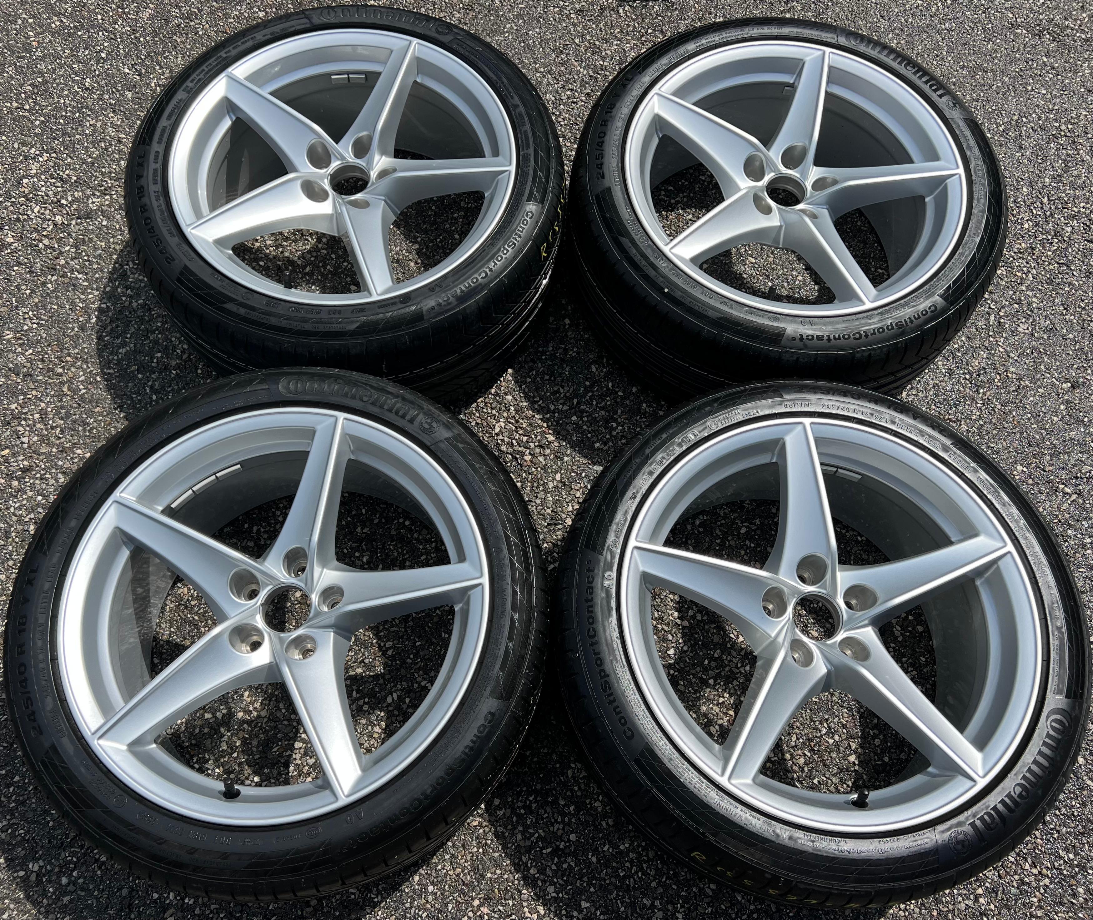 4 ROUES D'ÉTÉ ORIGINALES 18" EN ALUMINIUM AUDI A5 S5 8W 8W0601025BG 245/40R18 97Y CONTI NEUVES