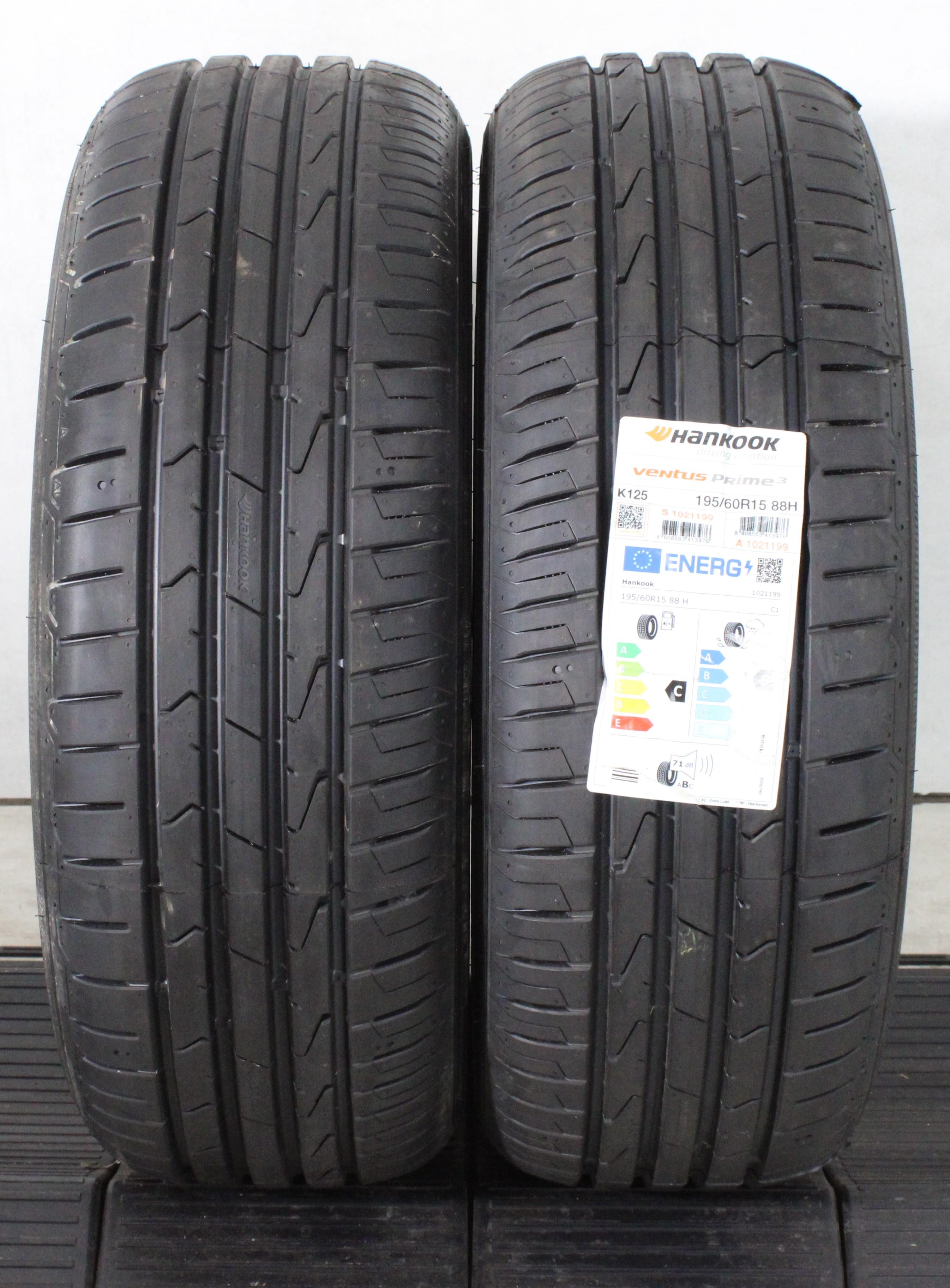 2 x 195/60R15 88H Sommerreifen Hankook Ventus Prime 3 NEU 2021