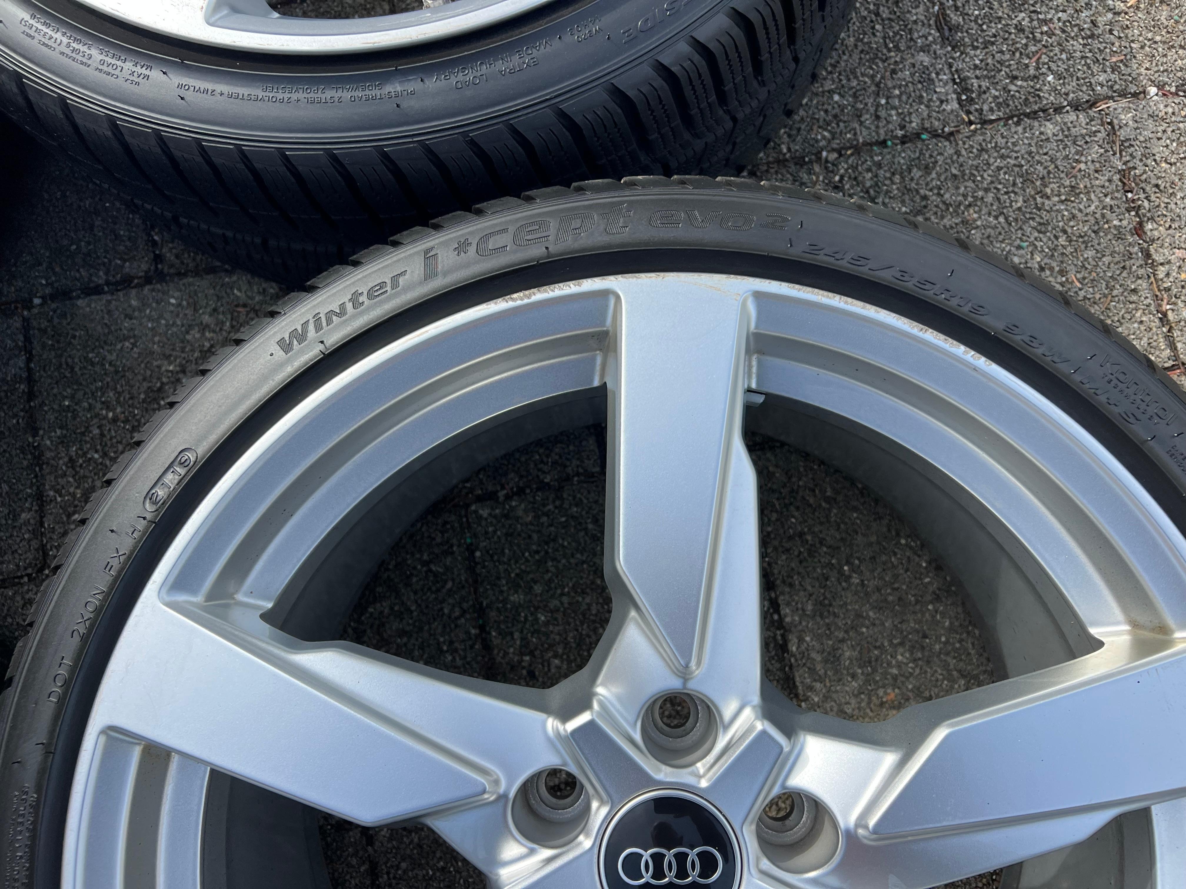 4 ORIGINELE 19" ALUMINIUM WINTERWIELEN AUDI TT TTS 8S 8S0601025AA 245/35R19 93W GRATIS LEVERING