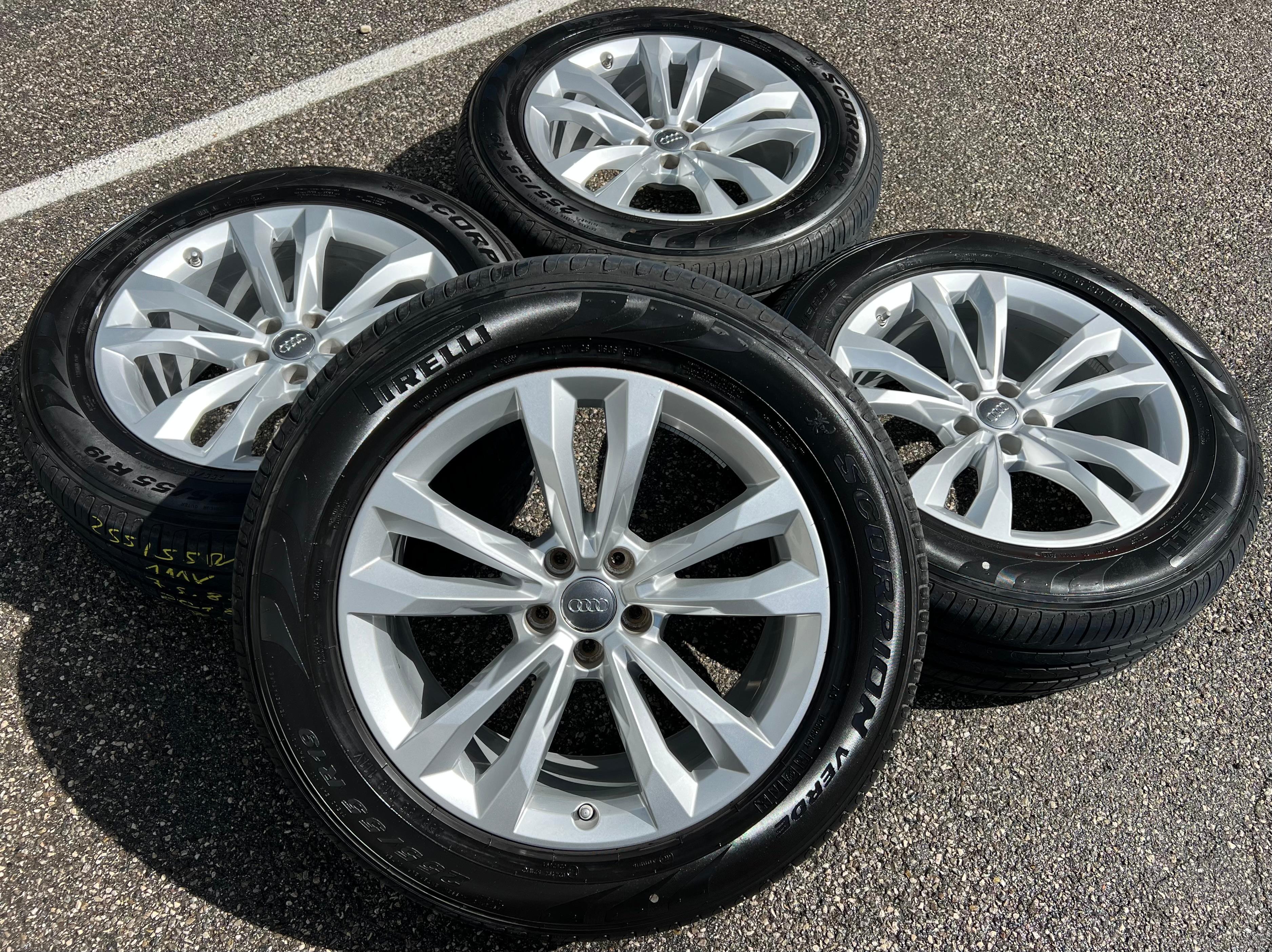 4 ROUES D'ÉTÉ ORIGINALES 19" EN ALUMINIUM AUDI Q7 4M 255/55R19 111V 4M0601025C RDKS GRATUIT
