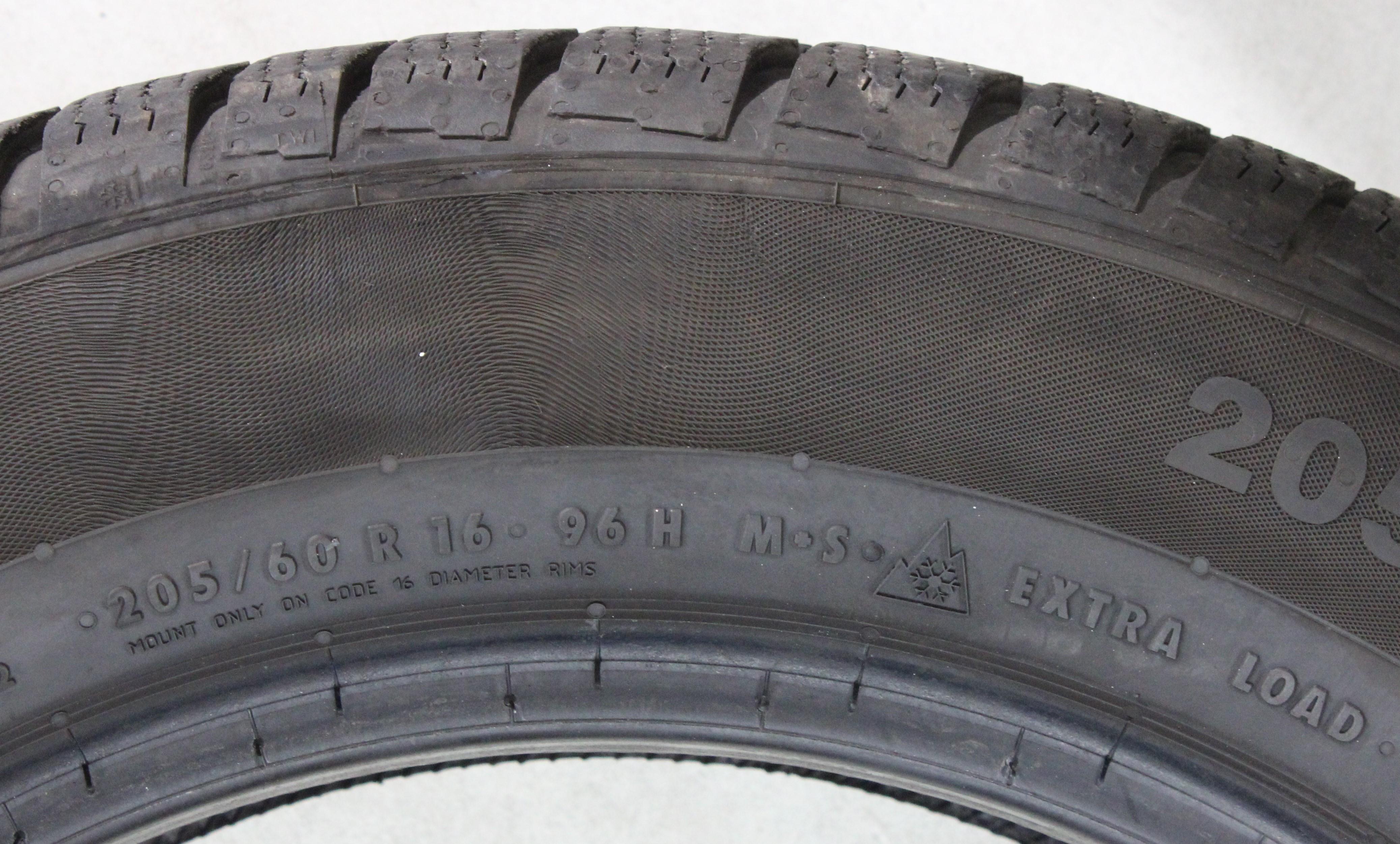 4 x 205/60R16 96H Winterreifen Continental Winter Contact TS830P SSR* Runflat 6,5mm 2018