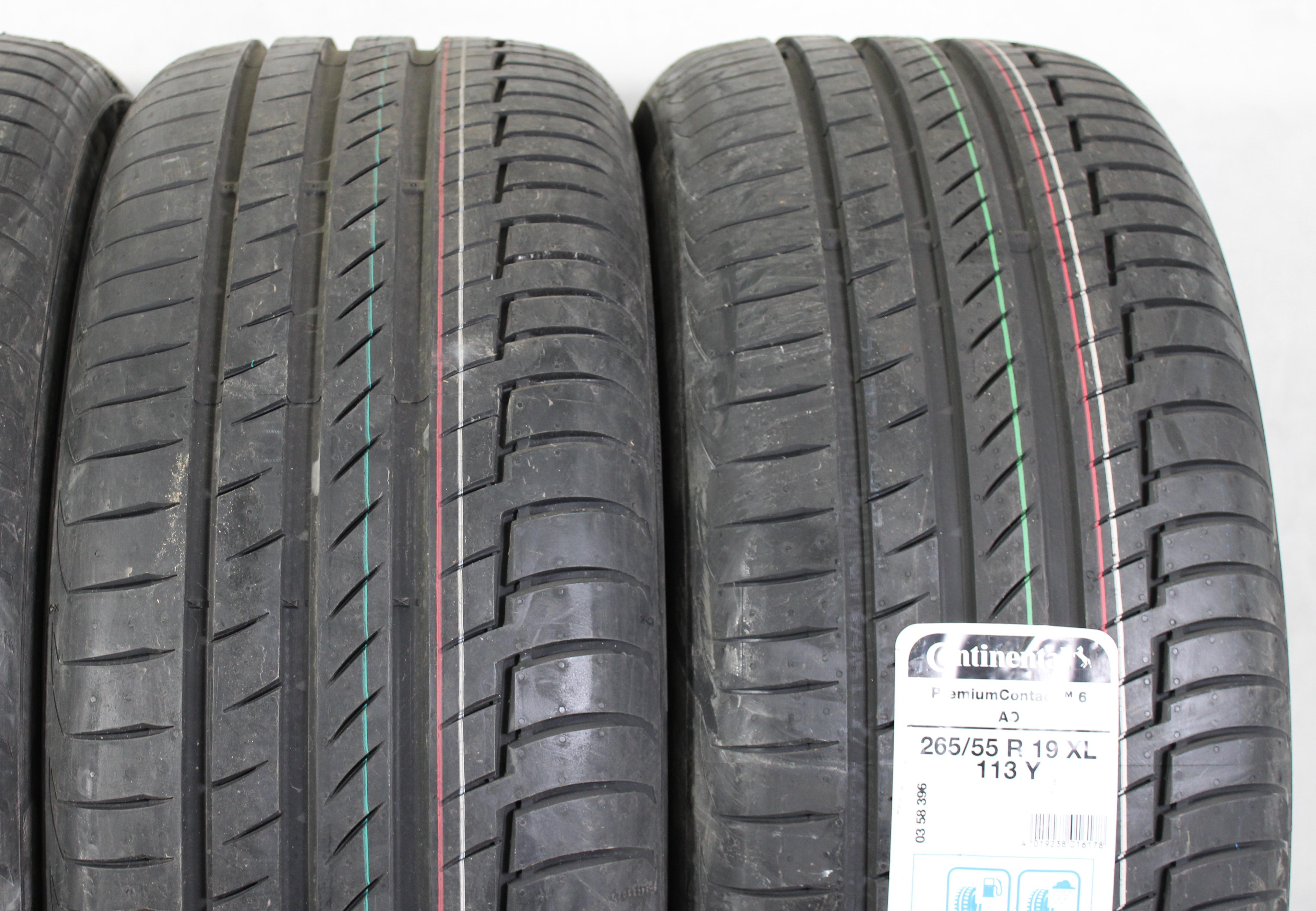 4 x 265/55R19 113Y neumáticos de verano Continental Premium Contact 6 banda de rodadura completa 2018 AO NUEVO