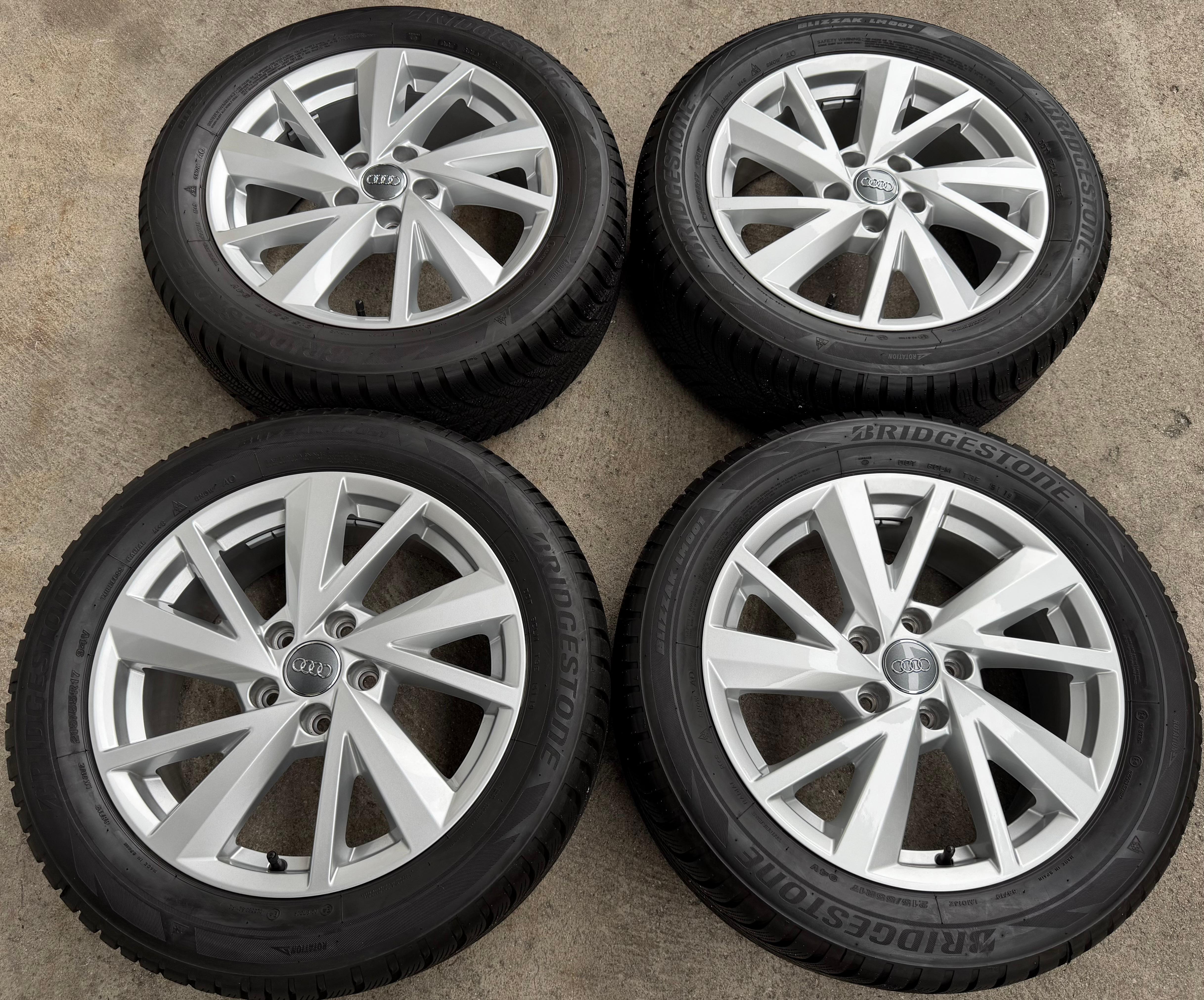 4 Original 17" Alu Winterräder Audi Q2 215/55R17 94V Bridgestone