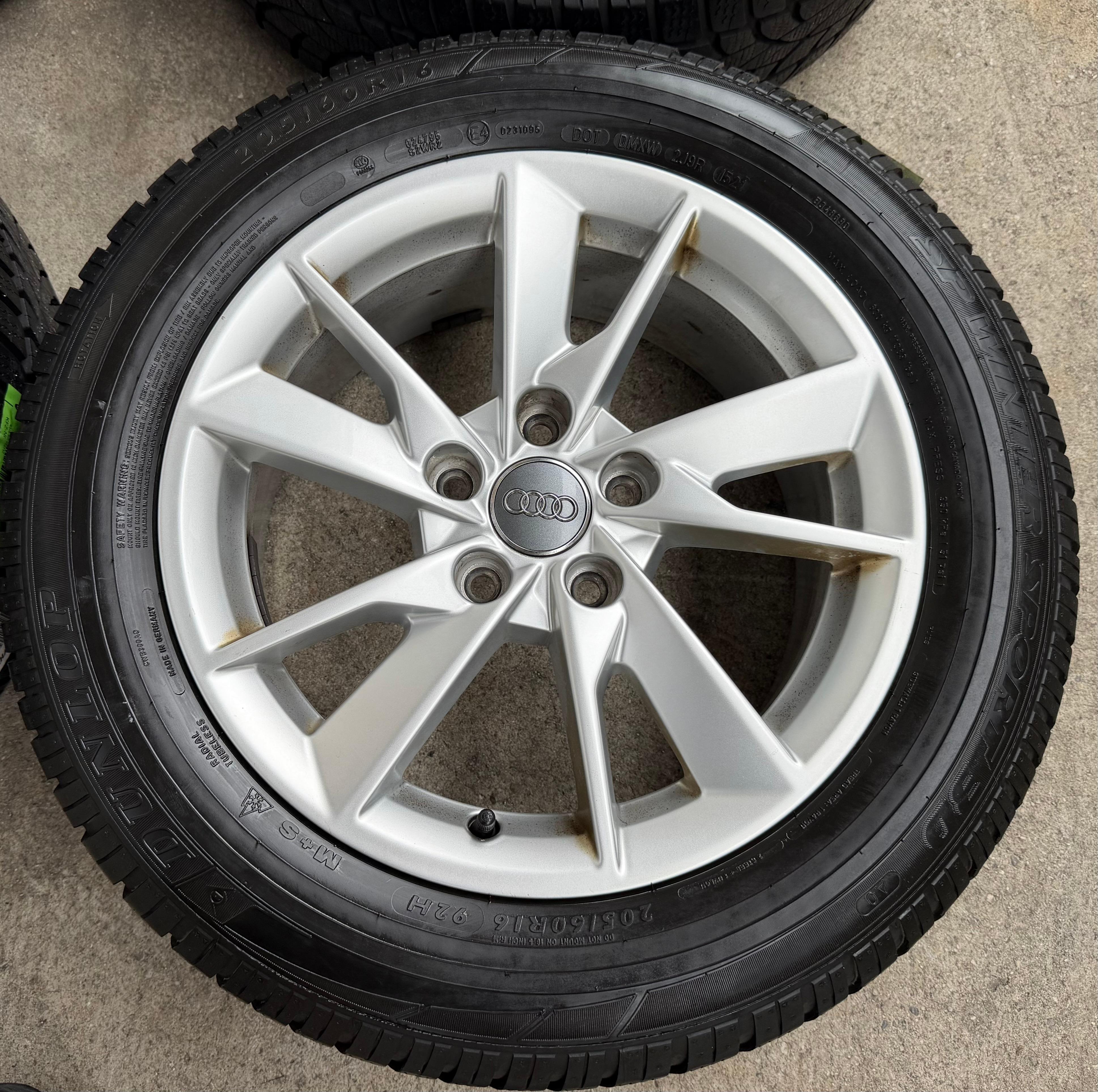 4 Original Alu Winterräder Audi A4 8W B9 8W0601025A 205/60R16 92H Dunlop