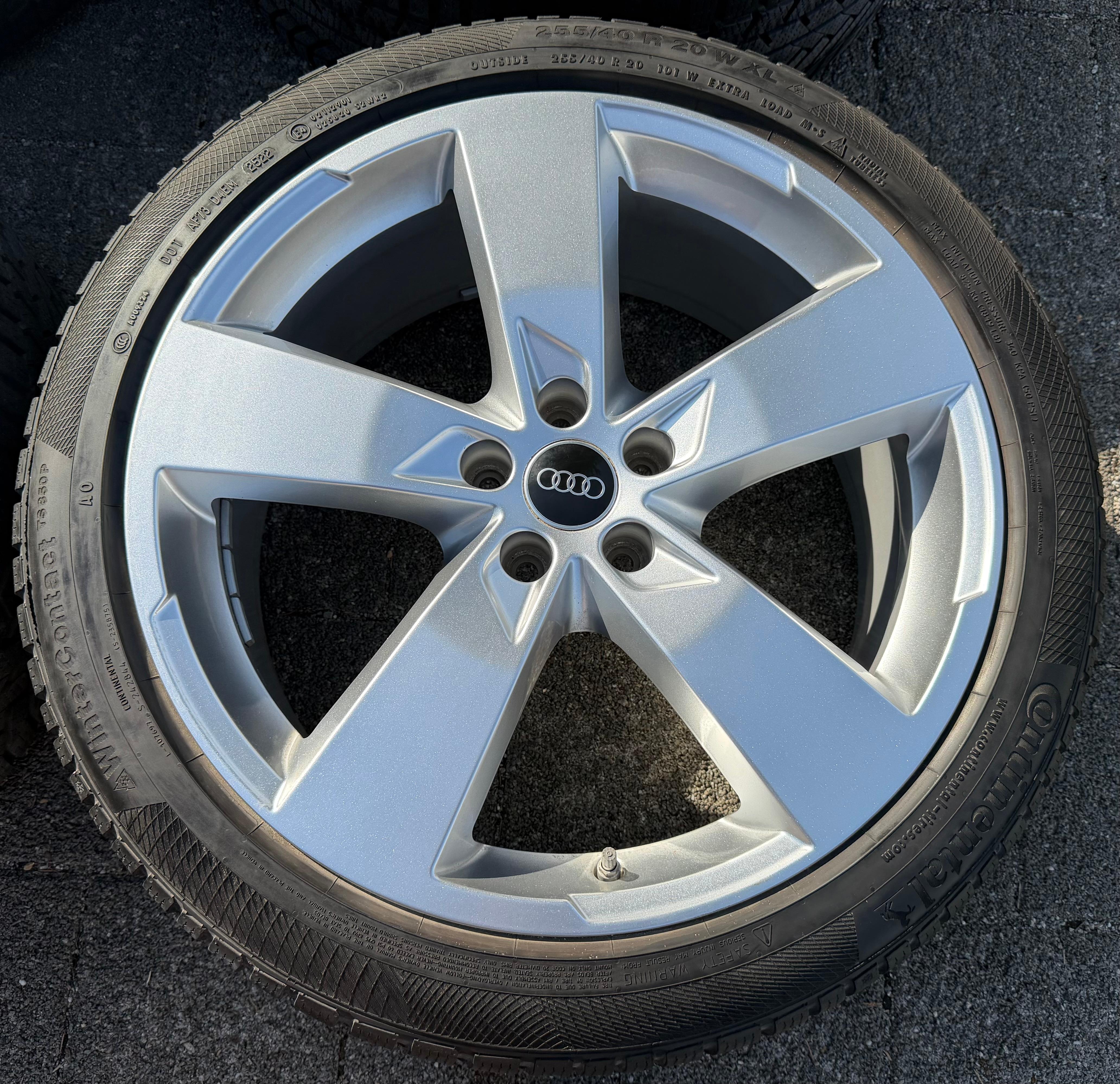 4 Original 20" Alu Winterräder Audi A6 S6 C8 F2 4K0601025K 2022 255/40R20 101W Continental