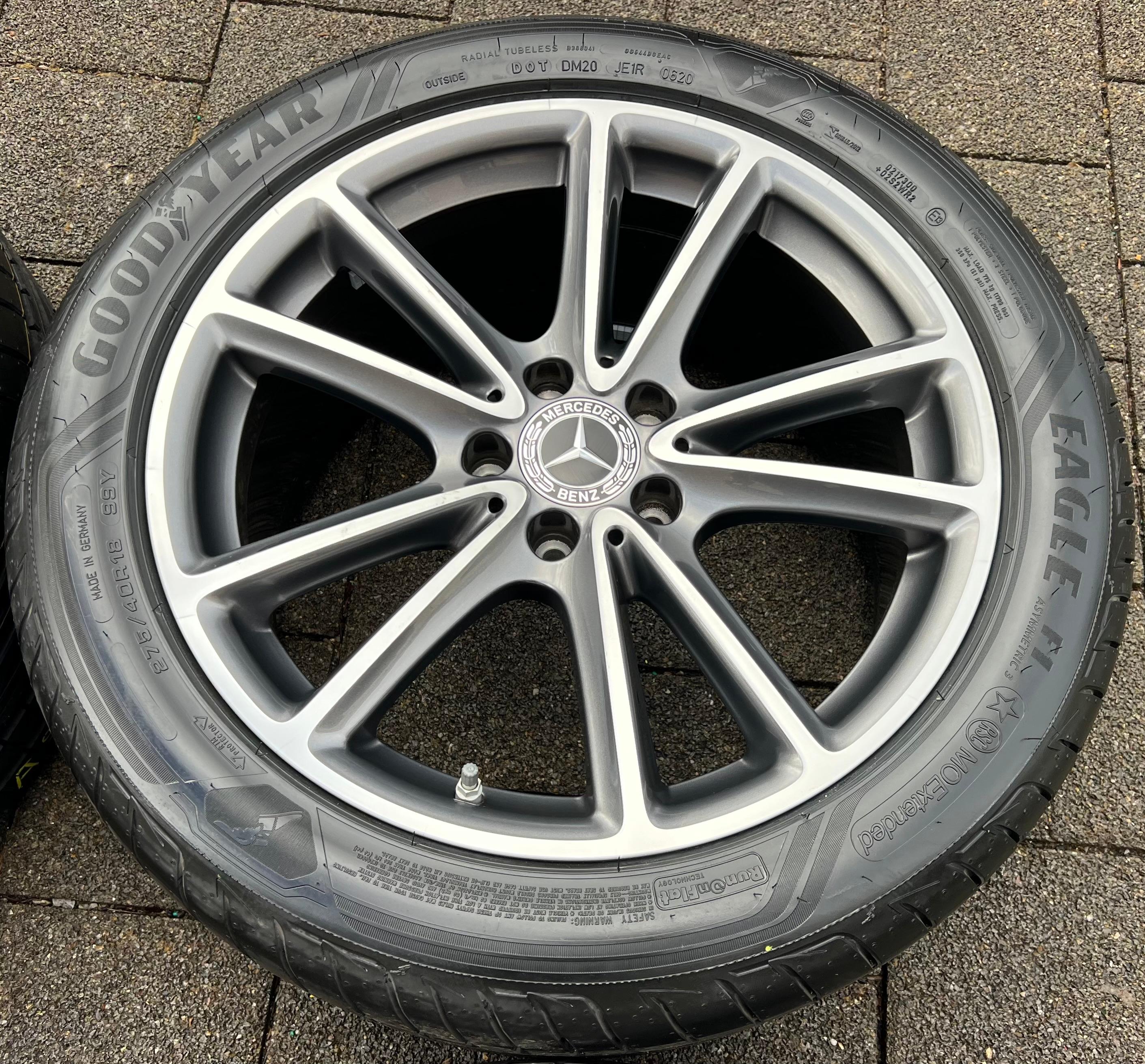 4 ROUES D'ÉTÉ ORIGINALES 18" EN ALUMINIUM MERCEDES CLS W257 245/45R18 100Y 275/40R18 99Y
