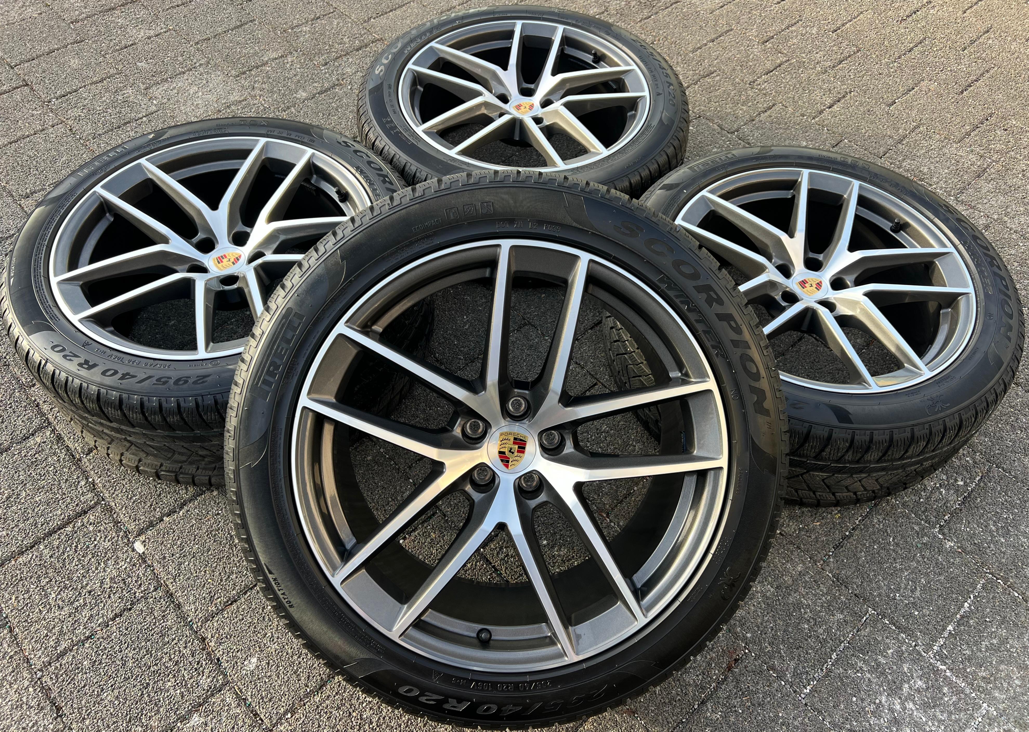 4 ORIGINAL 20" ALU WINTERRÄDER PORSCHE MACAN 265/45R20 104V 295/40R20 106V RDKS
