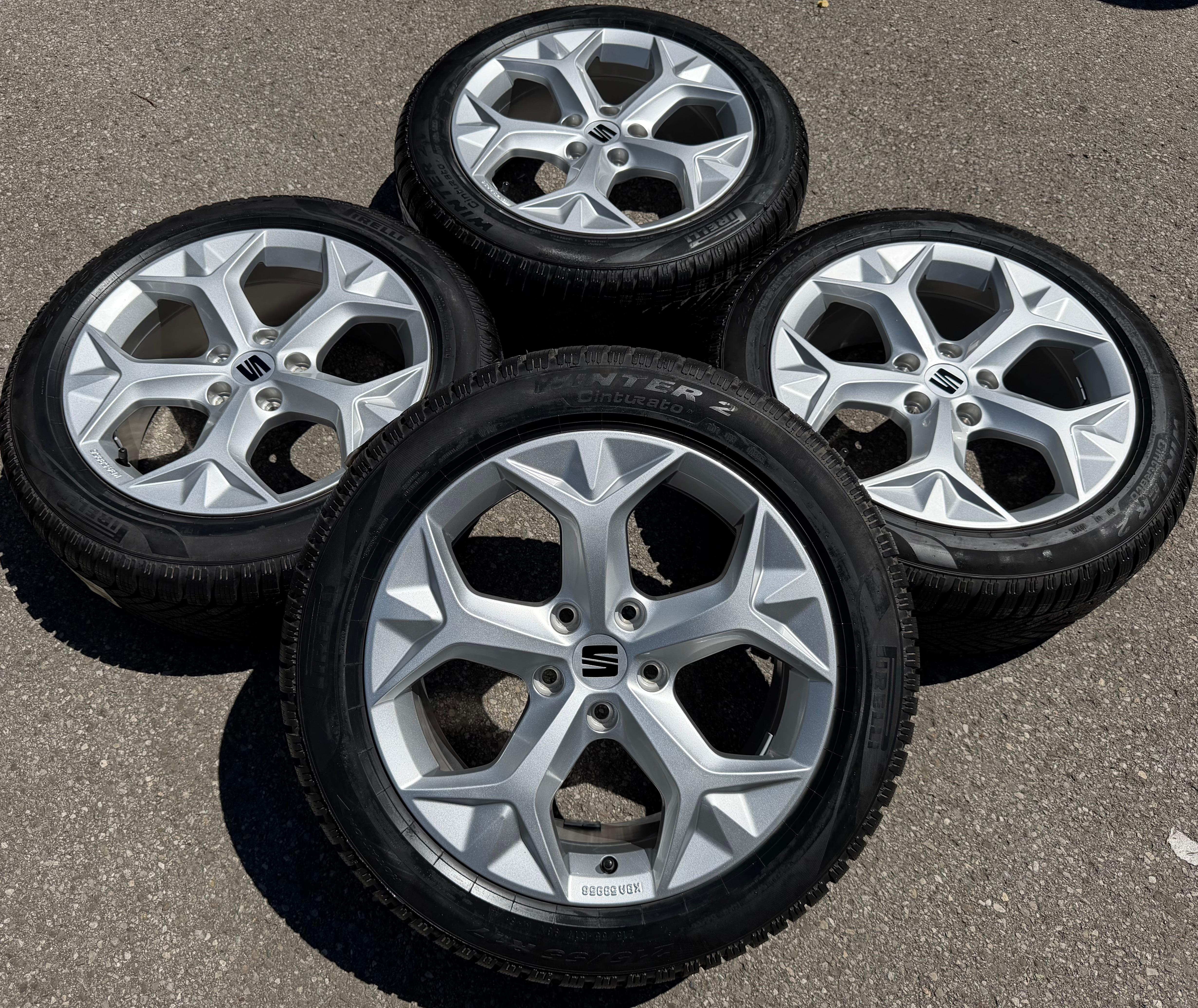 4 ORIGINAL 17" ALU WINTERRÄDER SEAT ATECA CUPRA 575071497H 215/55R17 98V NEU