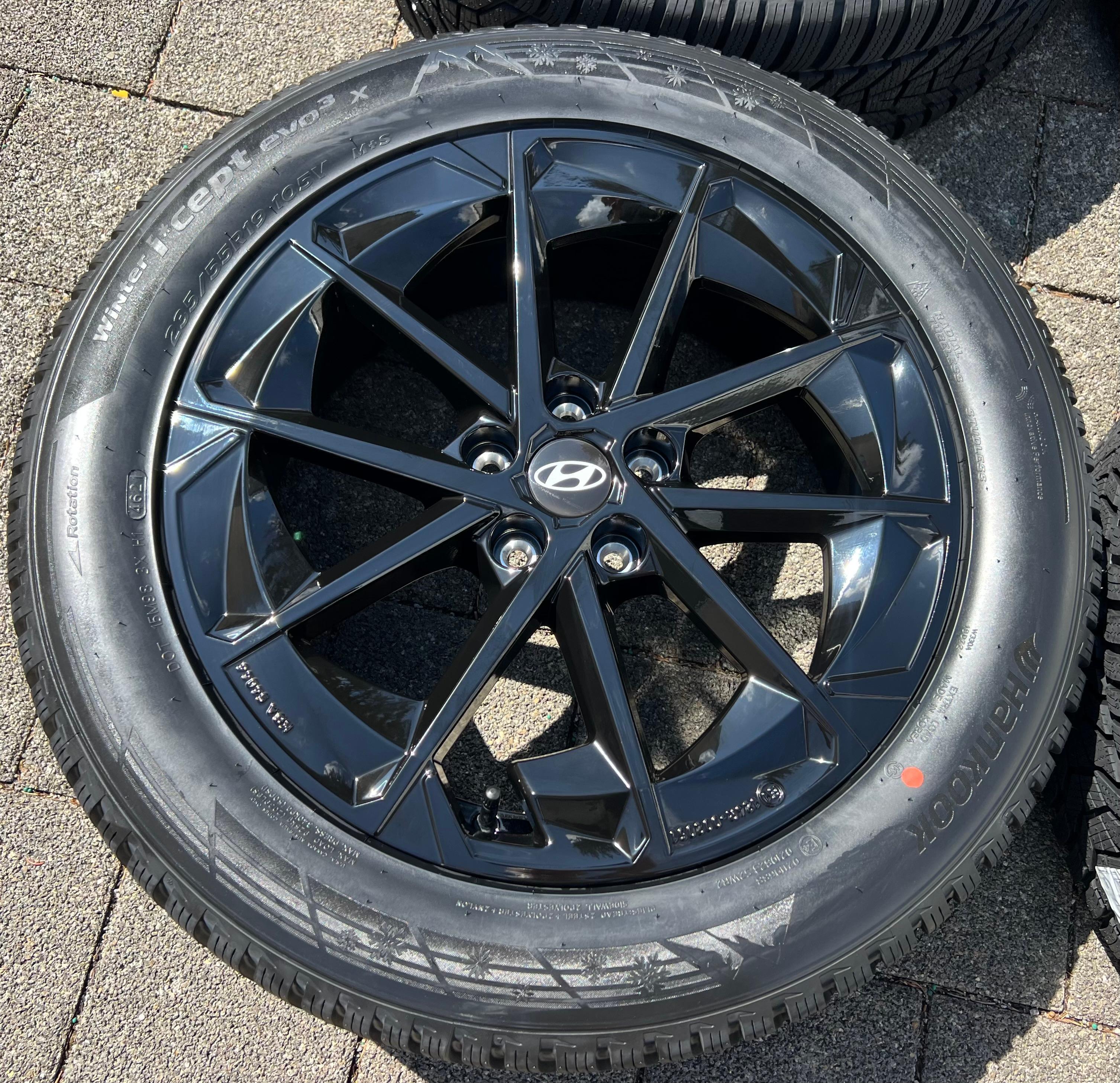 4 ruedas de invierno de aluminio originales de 19" para Hyundai Ioniq 5 NE Santa Fe 235/55R19 105V con RDKS 2021 Hankook NUEVAS