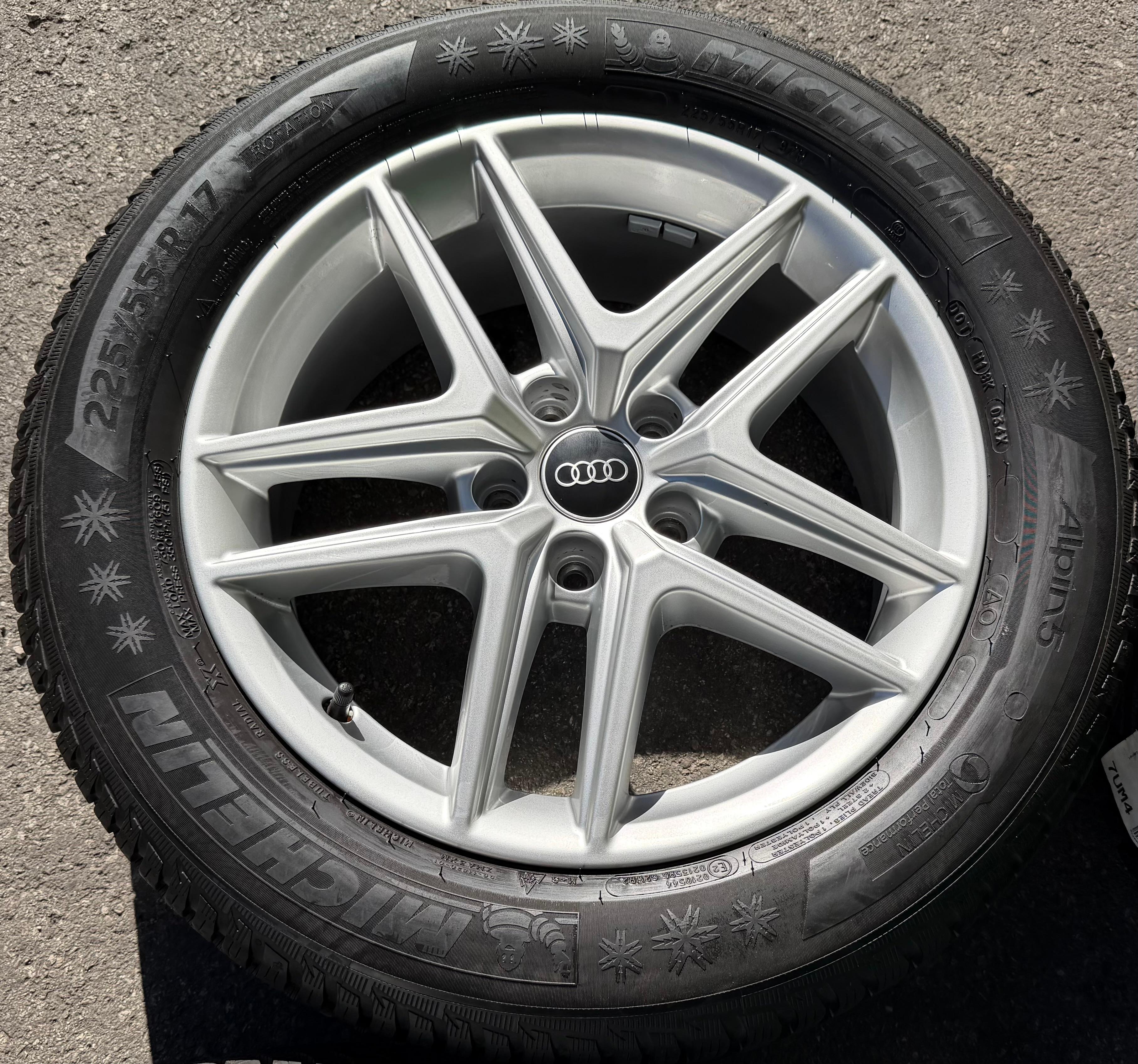 4 ruedas de invierno de aleación originales de 17" para AUDI A4 ALLROAD 8W B9 225/55R17 97H 8W9601025D