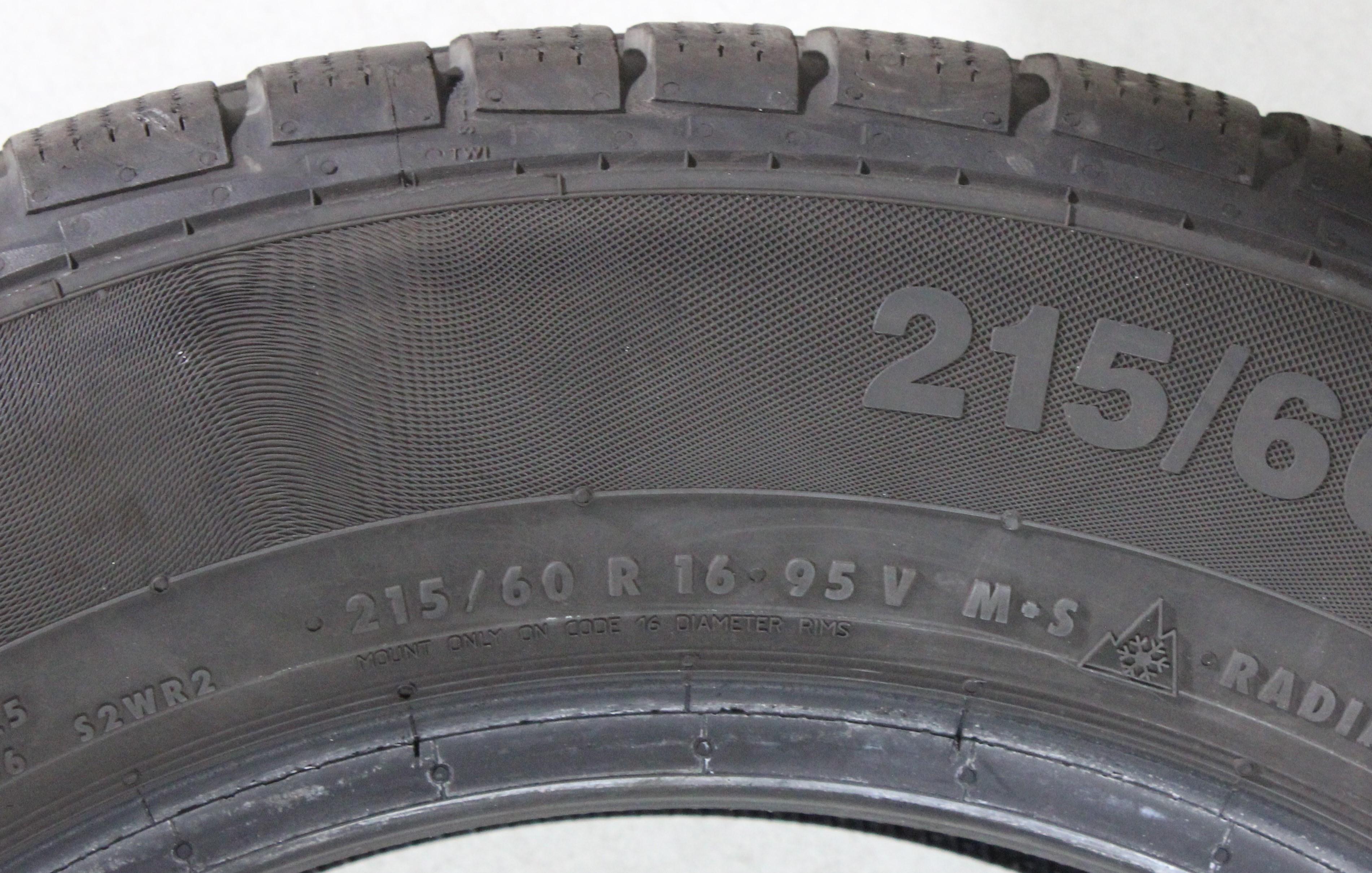2 x 215/60R16 95V Ganzjahresreifen Continental ContiContact TS815 5-5,5mm 2023 Seal