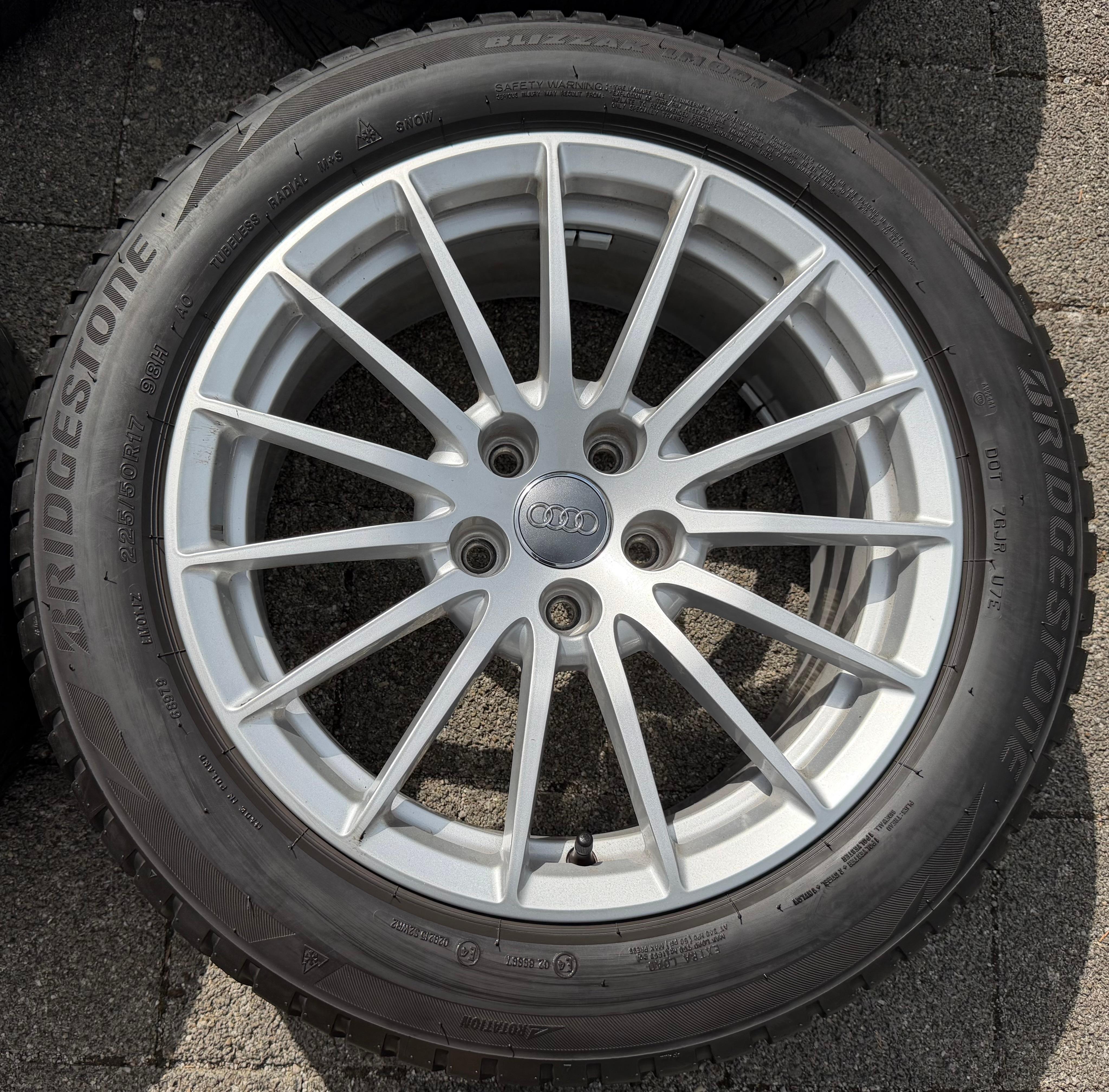 4 Original 17" Alu Winterräder Audi A5 F5 8W 225/50R17 98H 8W0601025AE Bridgestone