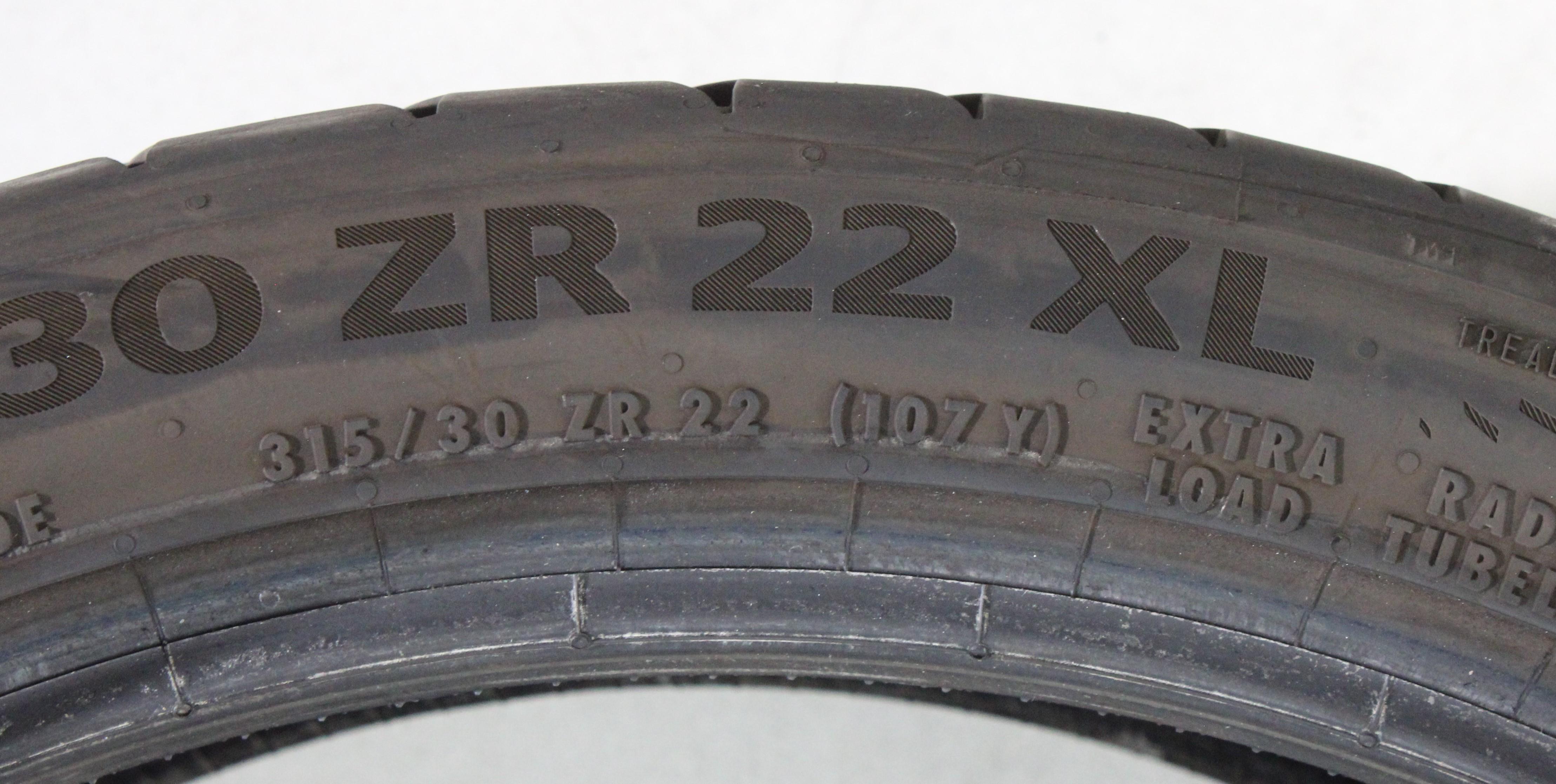 1 x 315/30R22 107Y Sommerreifen Continental Sport Contact 7 5mm 2025 XL