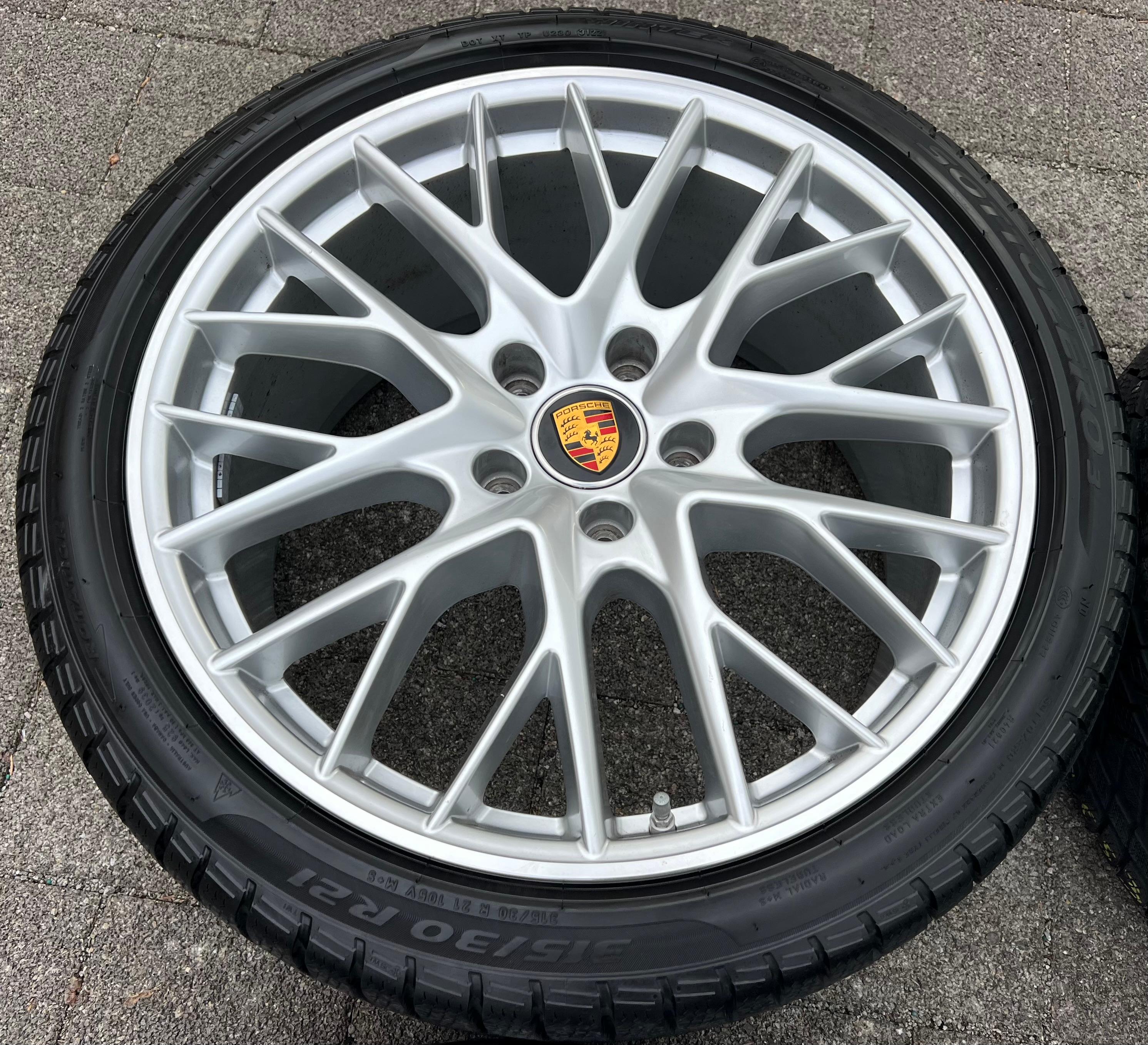 4 RUOTE IN LEGA ORIGINALI DA 21" INVERNALI PORSCHE PANAMERA 971 SPORT RAD 971601025D 971601025A