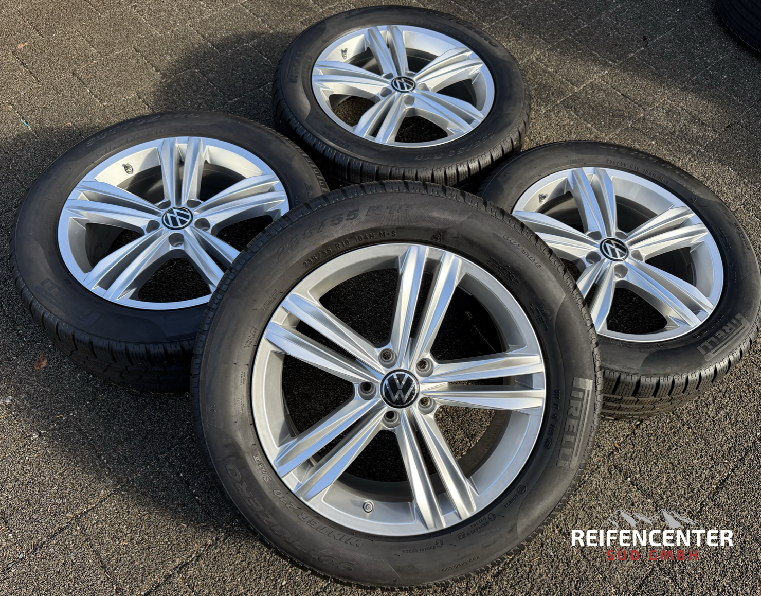 4 ruedas de invierno de aleación originales de 18" para VW Tiguan II 5NA 235/55R18 104H 5NA601025M Sebring Pirelli