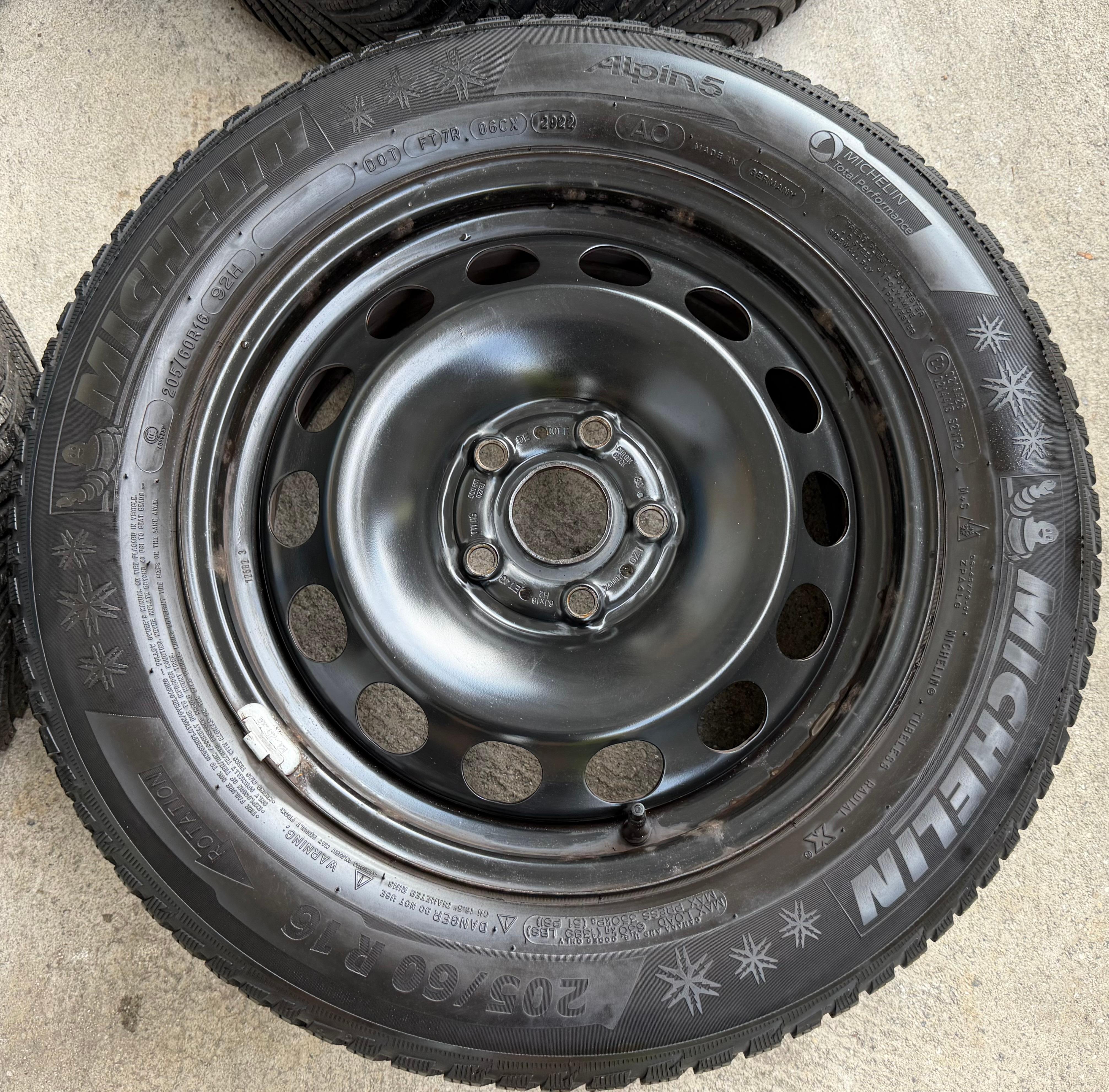 4 Winterräder Audi Q2 GA VW T-ROC A11 205/60R16 92H Michelin Alpin 5 Winterreifen