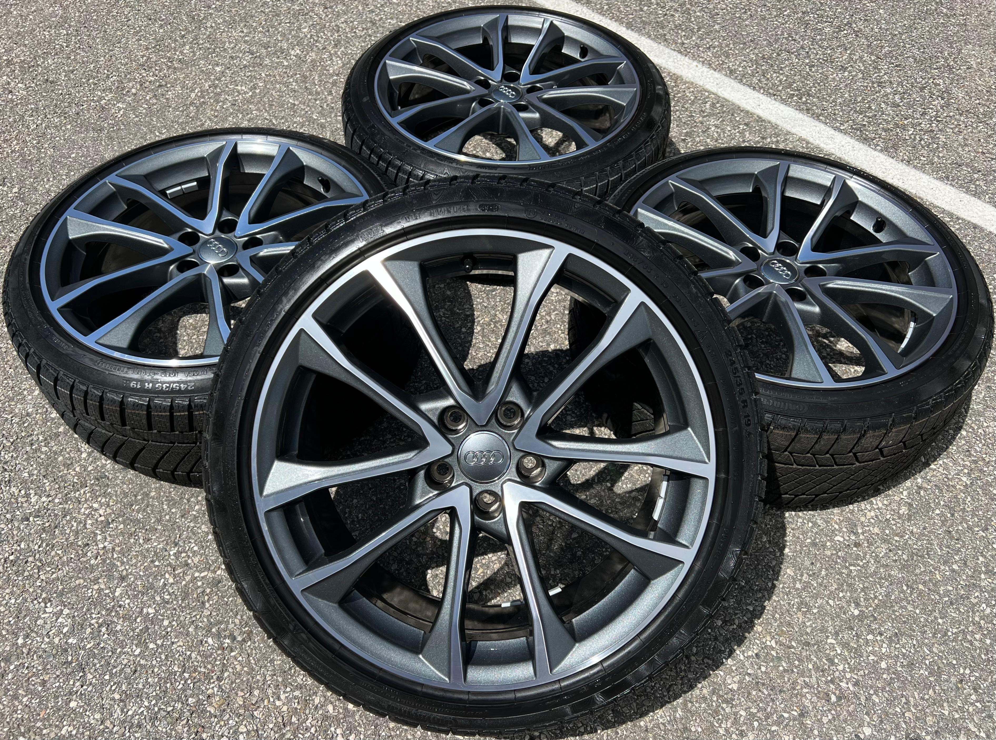 4 LLANTAS DE INVIERNO ORIGINALES DE ALUMINIO 19" AUDI A4 S4 8W B9 8W0601025BF 245/35R19 93W CONTI