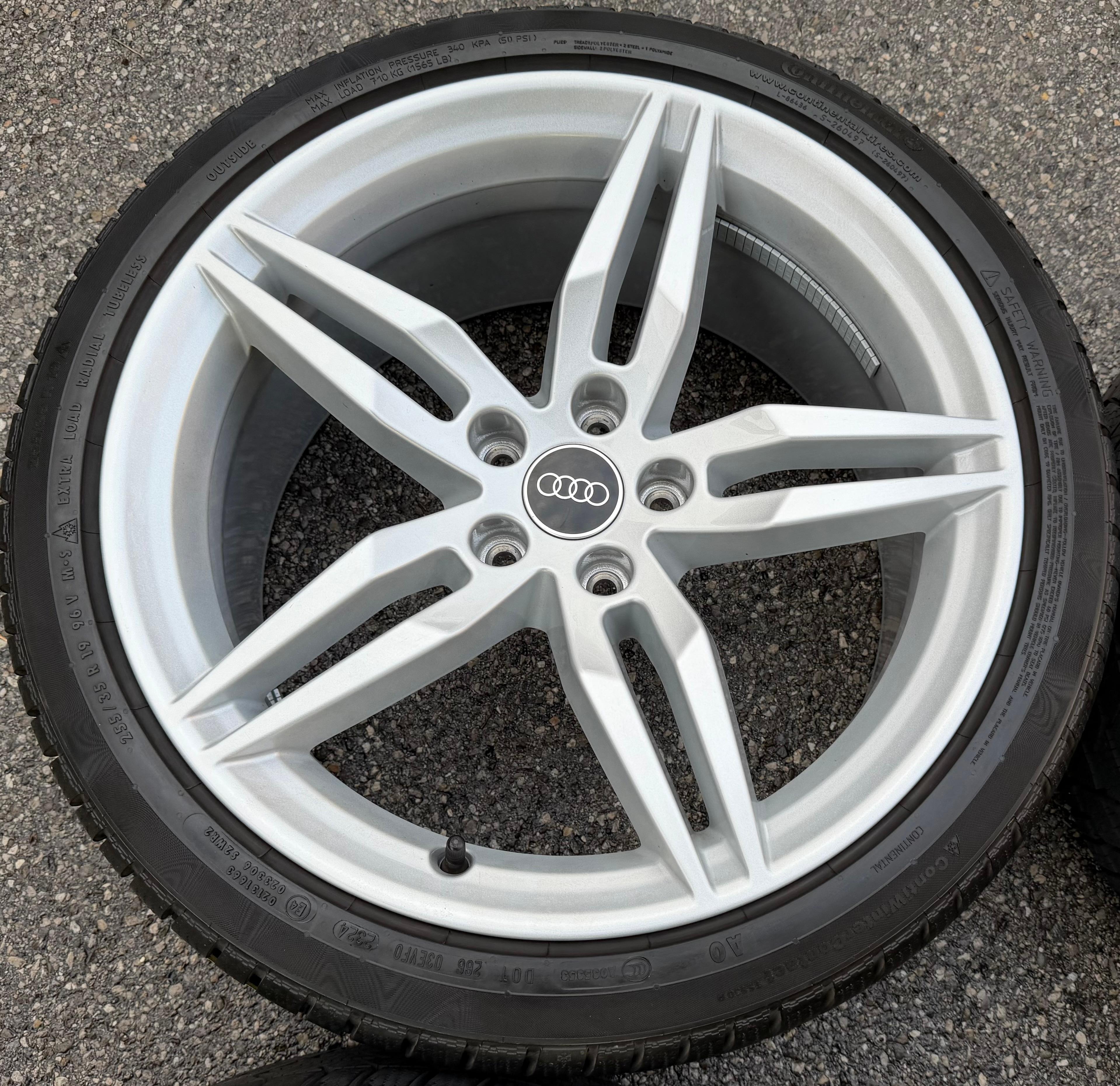 4 ruedas de invierno de aleación originales de 19" para Audi A5 S5 8W F5 8W0601025AM 255/35R19 96V 2024
