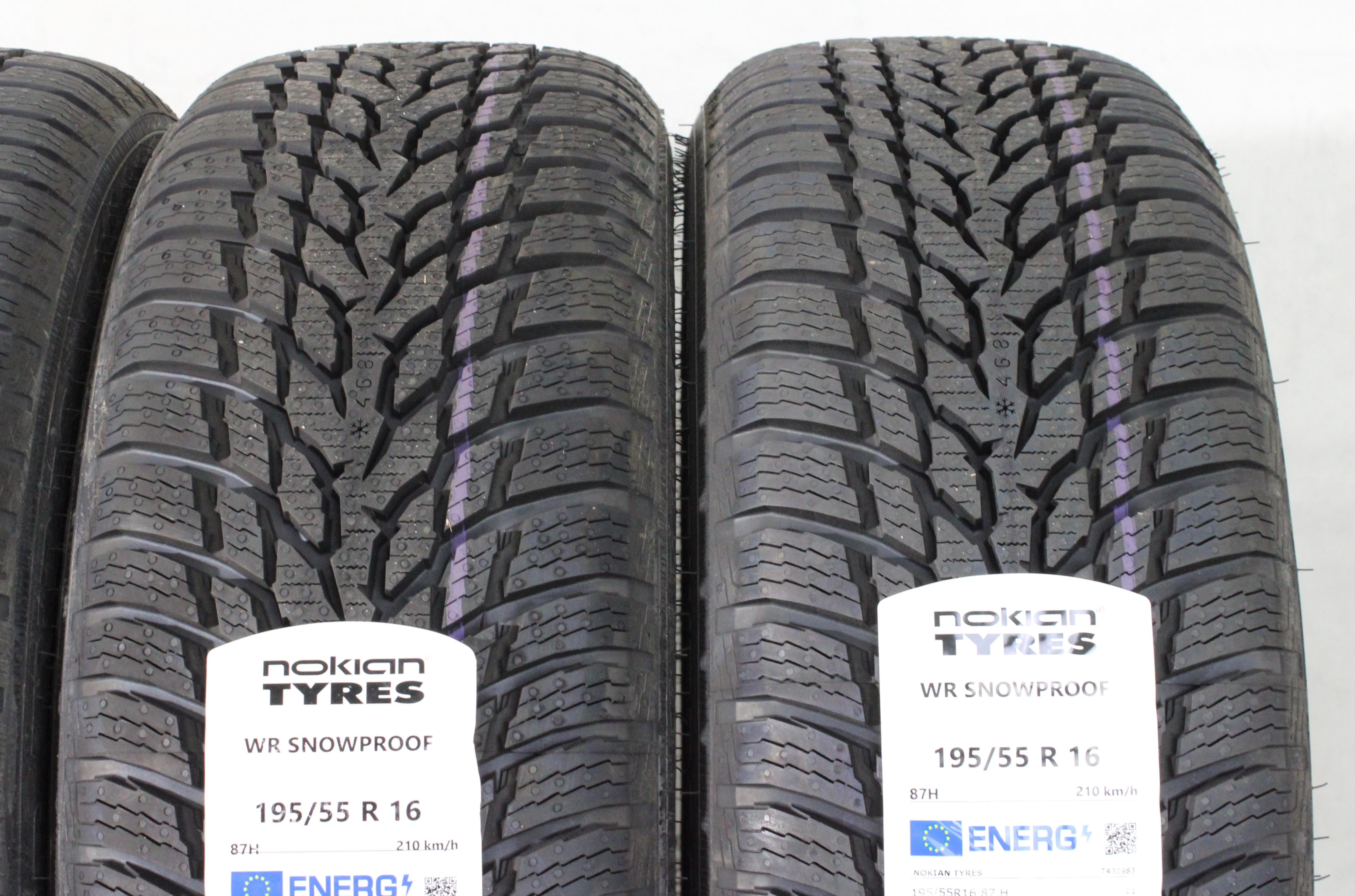 4 x 195/55R16 87H Winterreifen Nokian WR Snowproof 2022 NEU