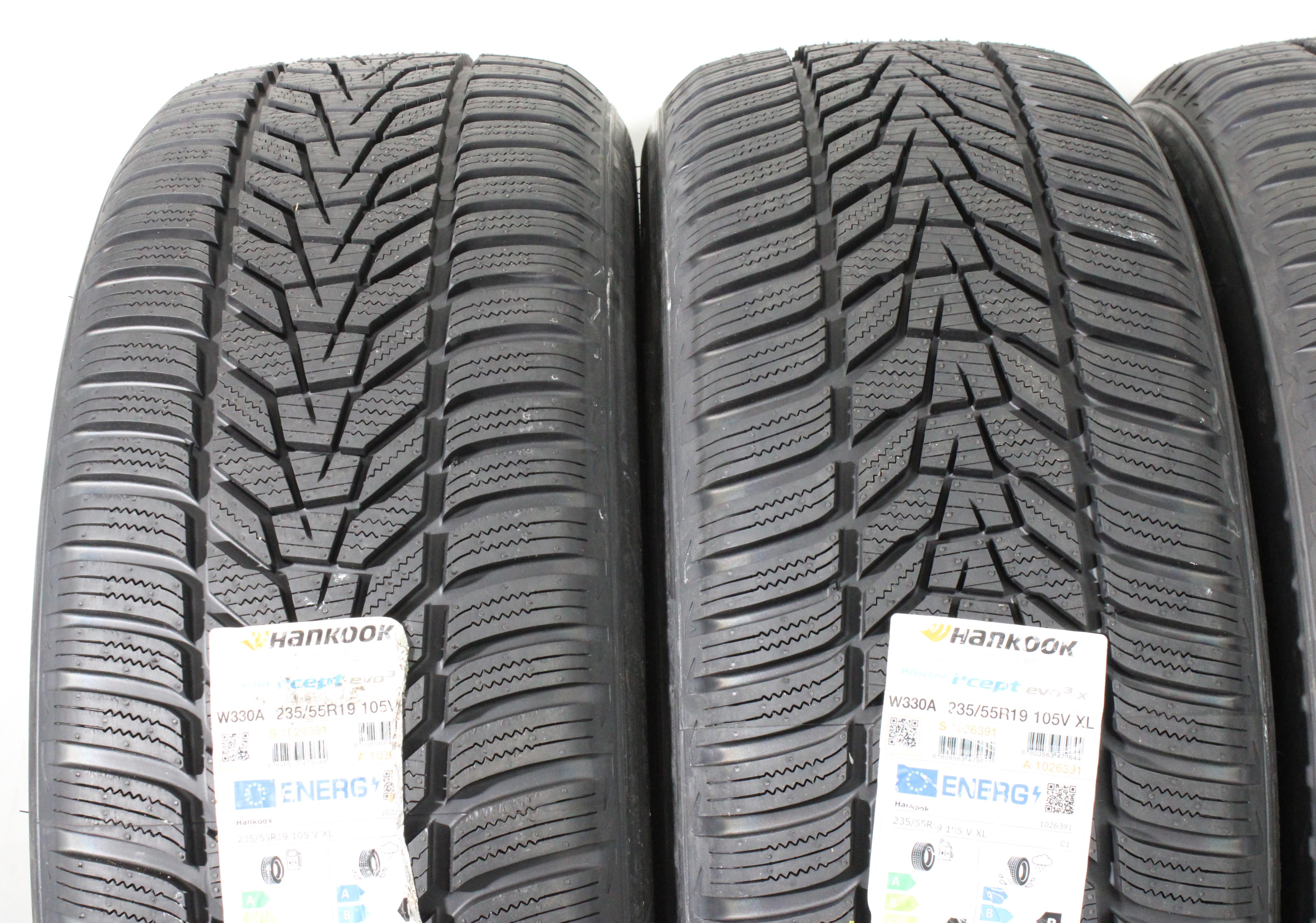 4 x 235/55R19 105V Winterreifen Hankook Winter I*Cept Evo 3 X Volles Profil 2021