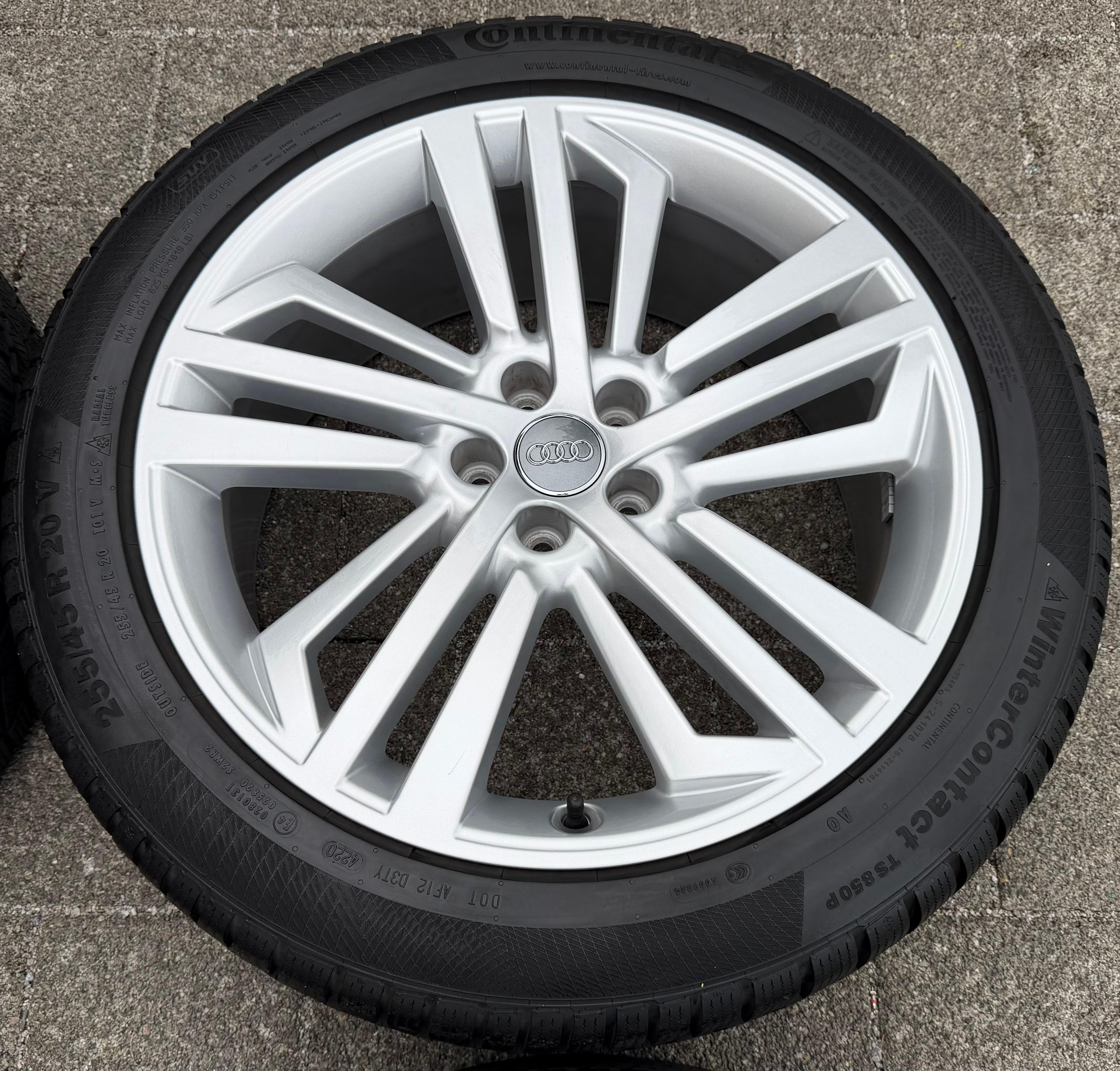 4 ORIGINAL 20" ALU WINTERRÄDER AUDI Q5 SQ5 FY 80A601025L 255/45R20 101V CONTINENTAL