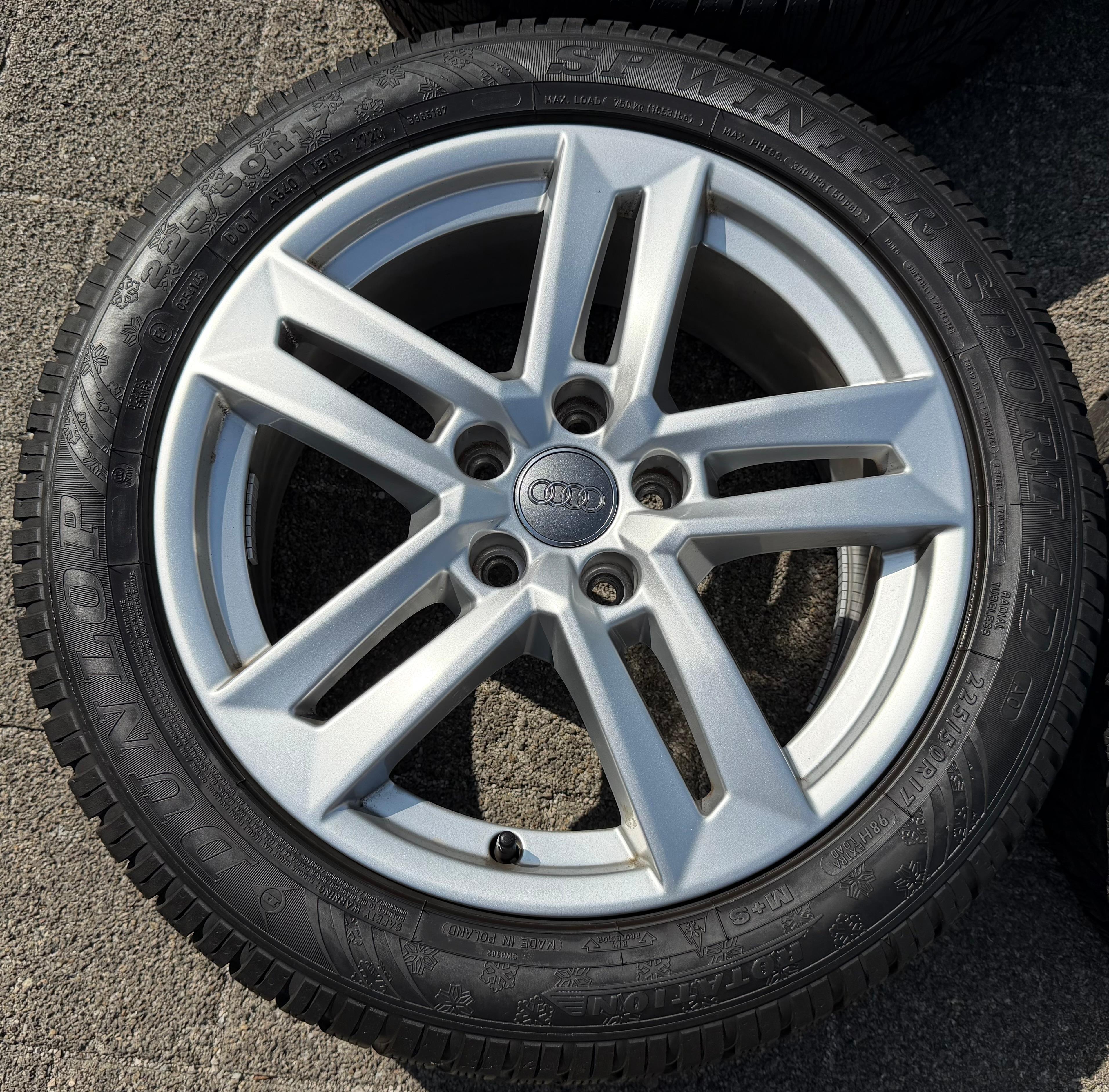 4 Original 17" Alu Winterräder Audi A4 B9 8W 8W0601025P 225/50R17 98H Dunlop 2020