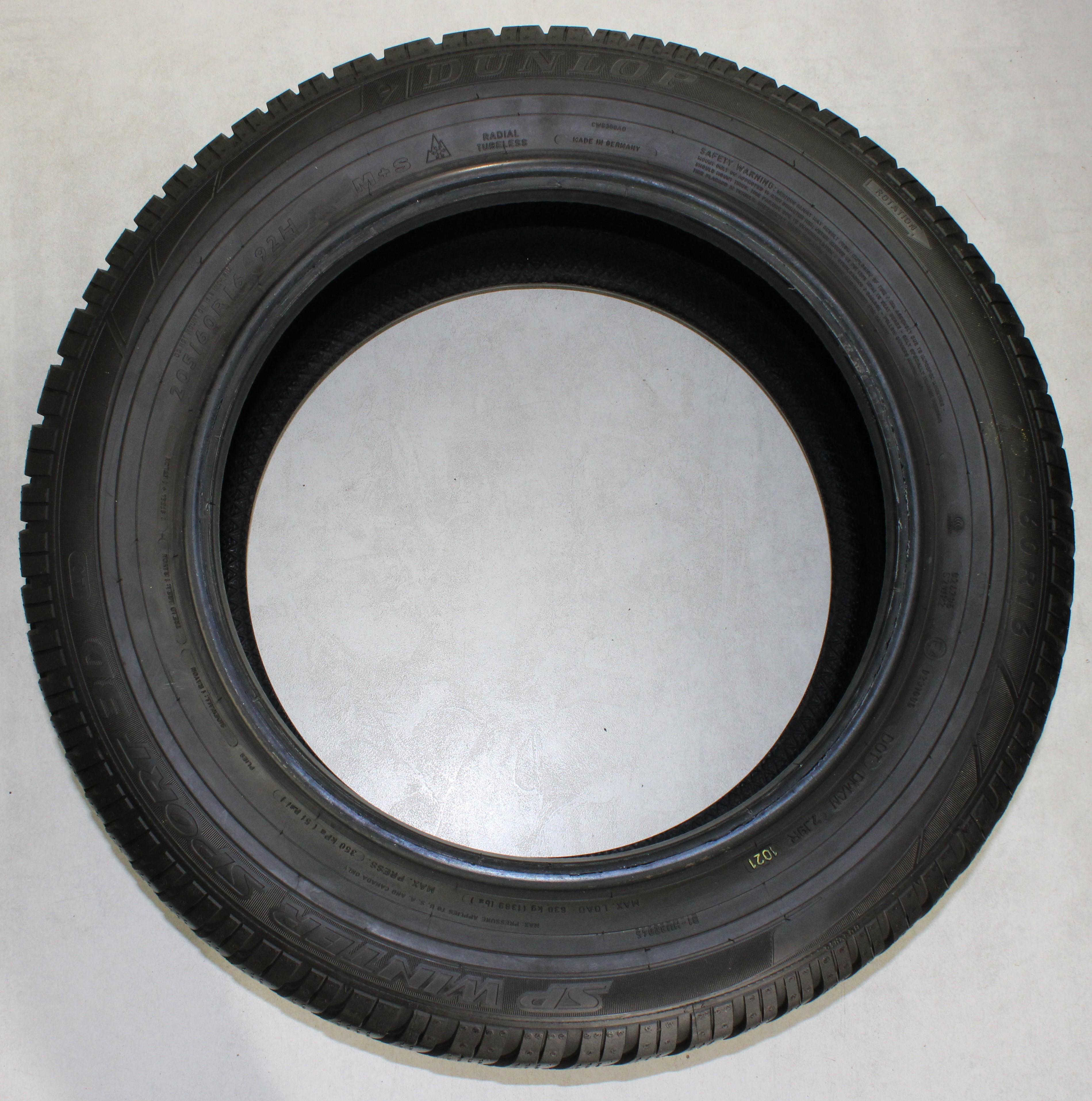 2 x 205/60R16 92H Winterreifen Dunlop SP Winter Sport 3D AO 6mm 2021