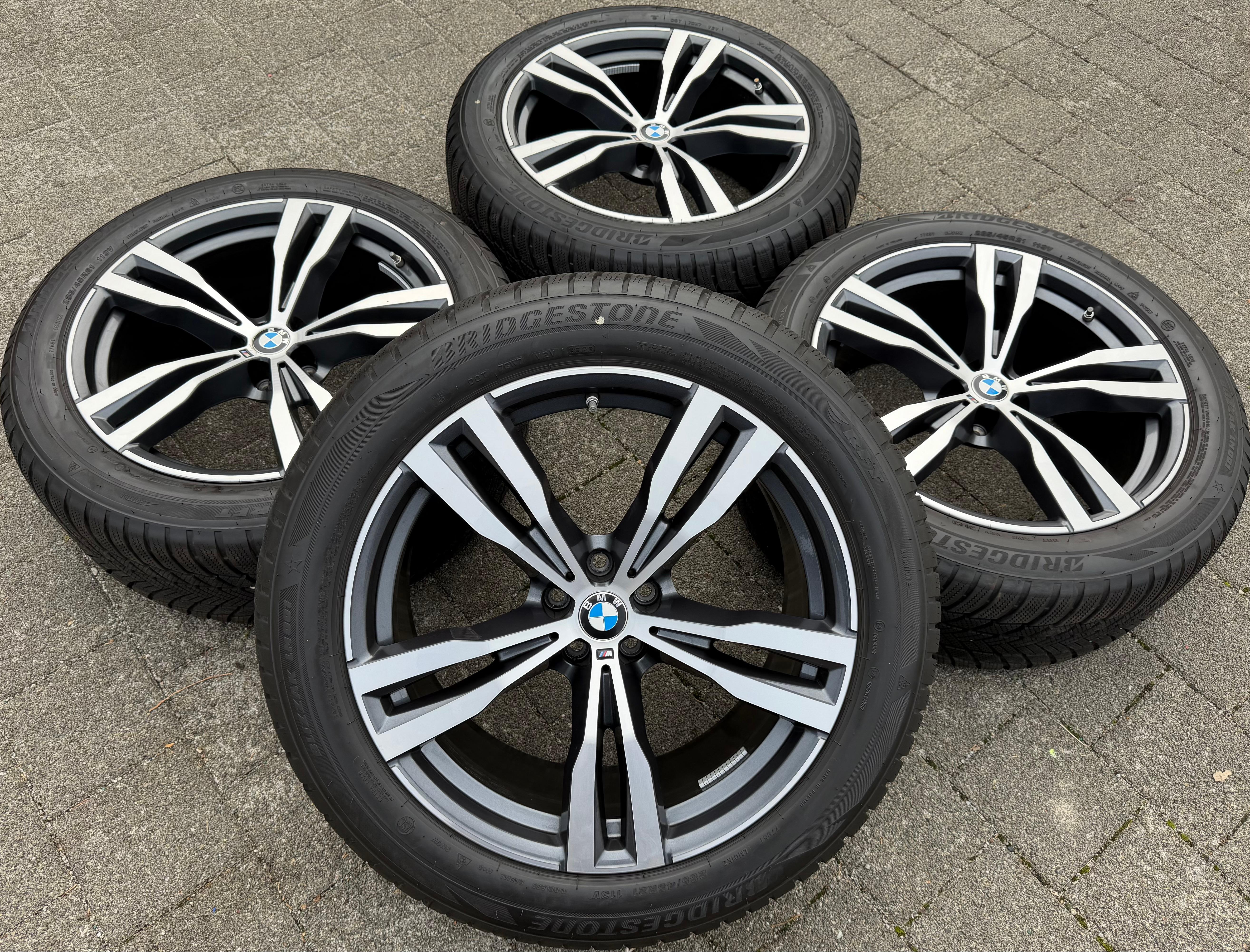 4 originele 21" aluminium winterwielen BMW X7 G07 285/45R21 113V Styling 754M M754 2023 TPMS