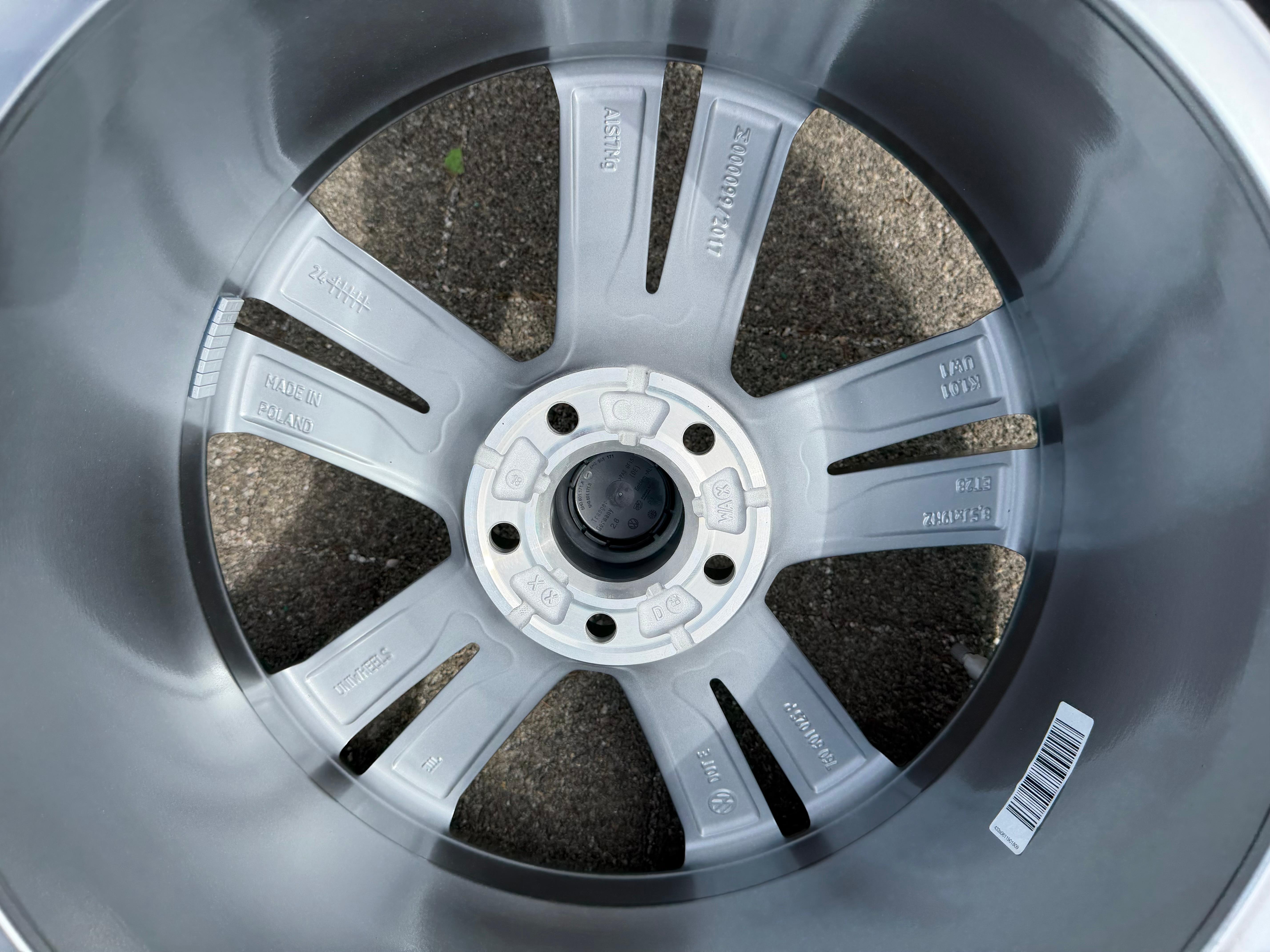1 x originele 19" aluminium velg VW Touareg 3 III CR7 760601025P 8,5x19 ET38 Sebring RDKS