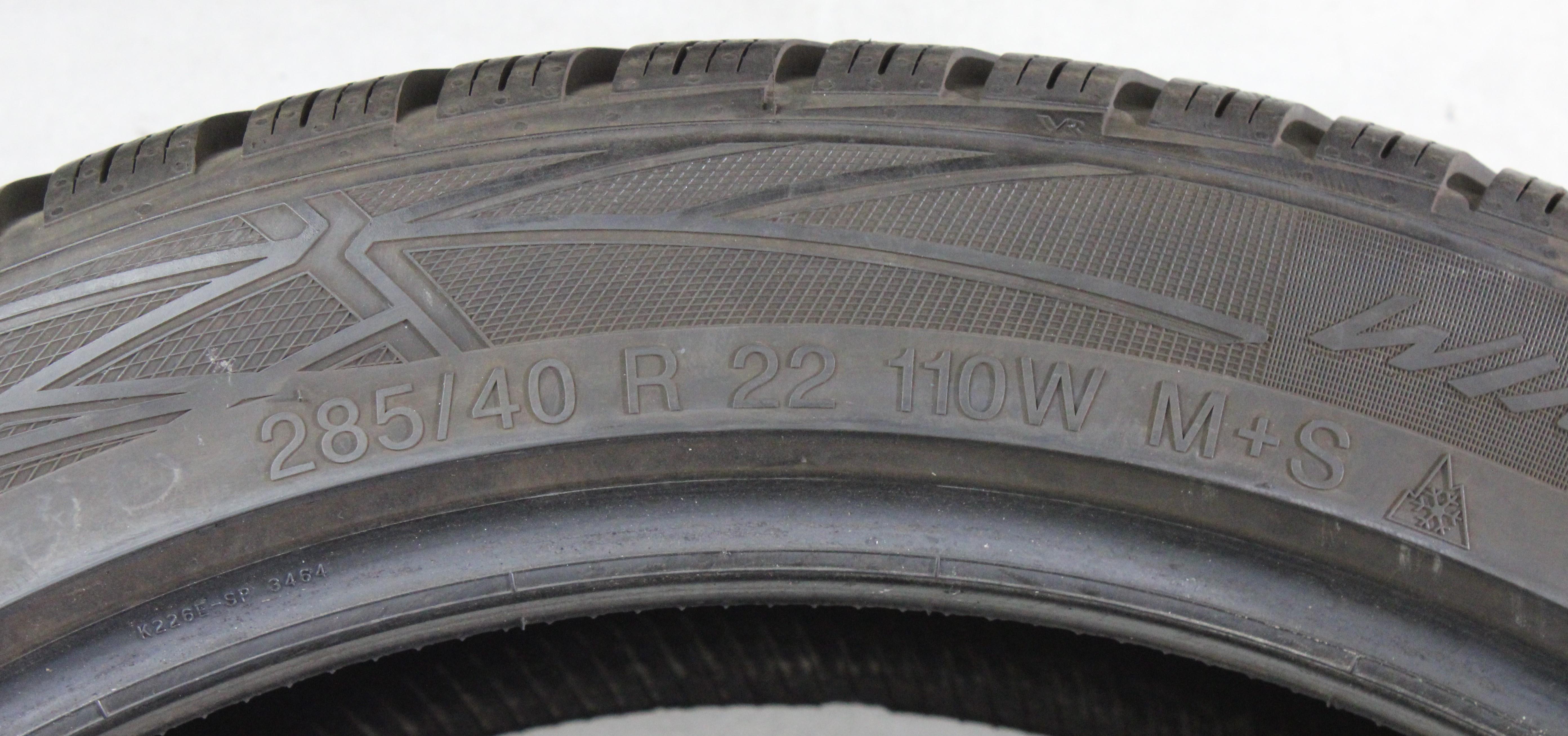 4 x 285/40R22 110W Winterreifen Vredestein Wintrac Pro 7-7,5mm 2022 XL