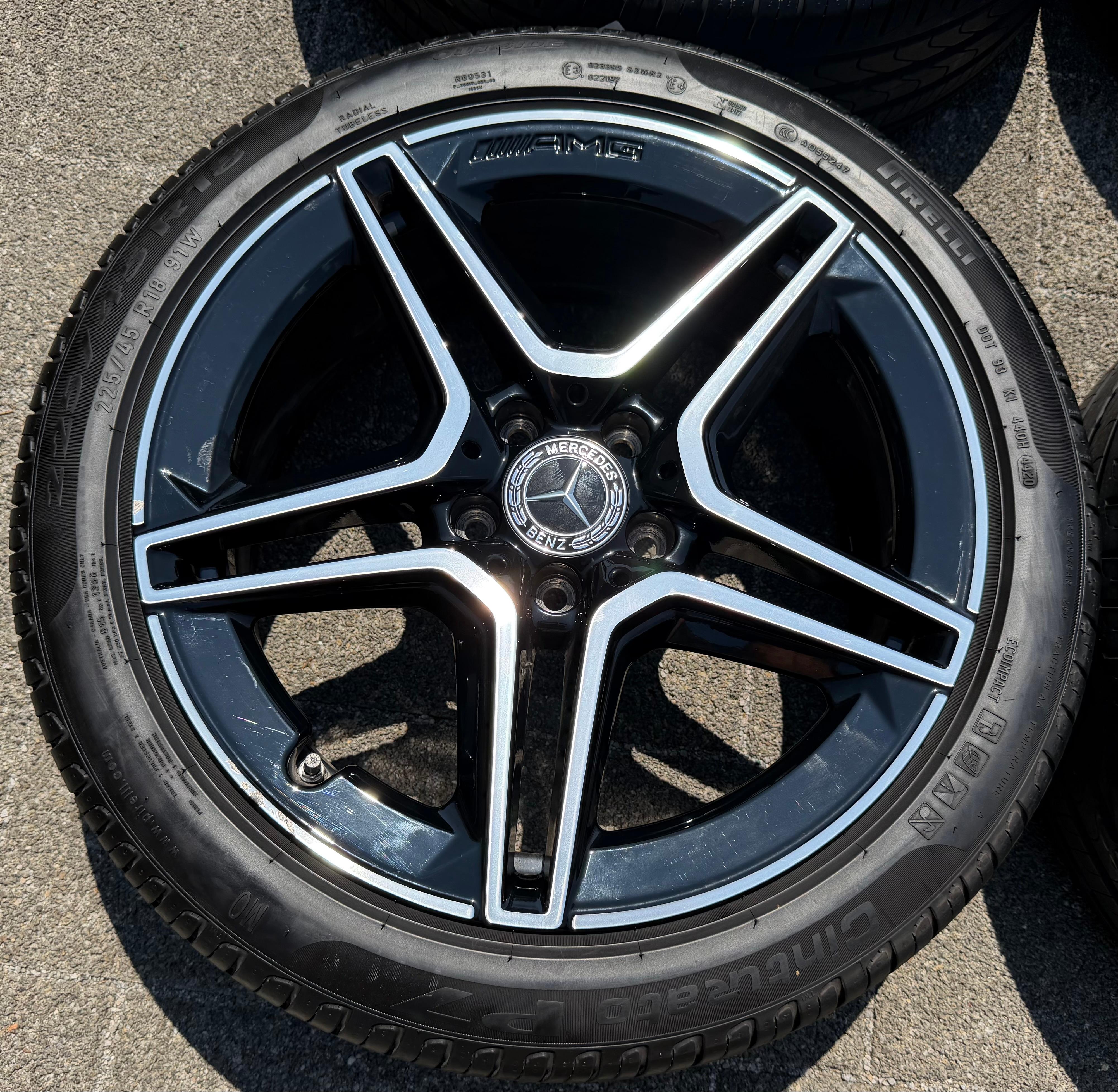 4 ORIGINAL 18" ALU SOMMERRÄDER AMG MERCEDES A-KLASSE W177 B-KLASSE W247 CLA W118 FREIHAUS