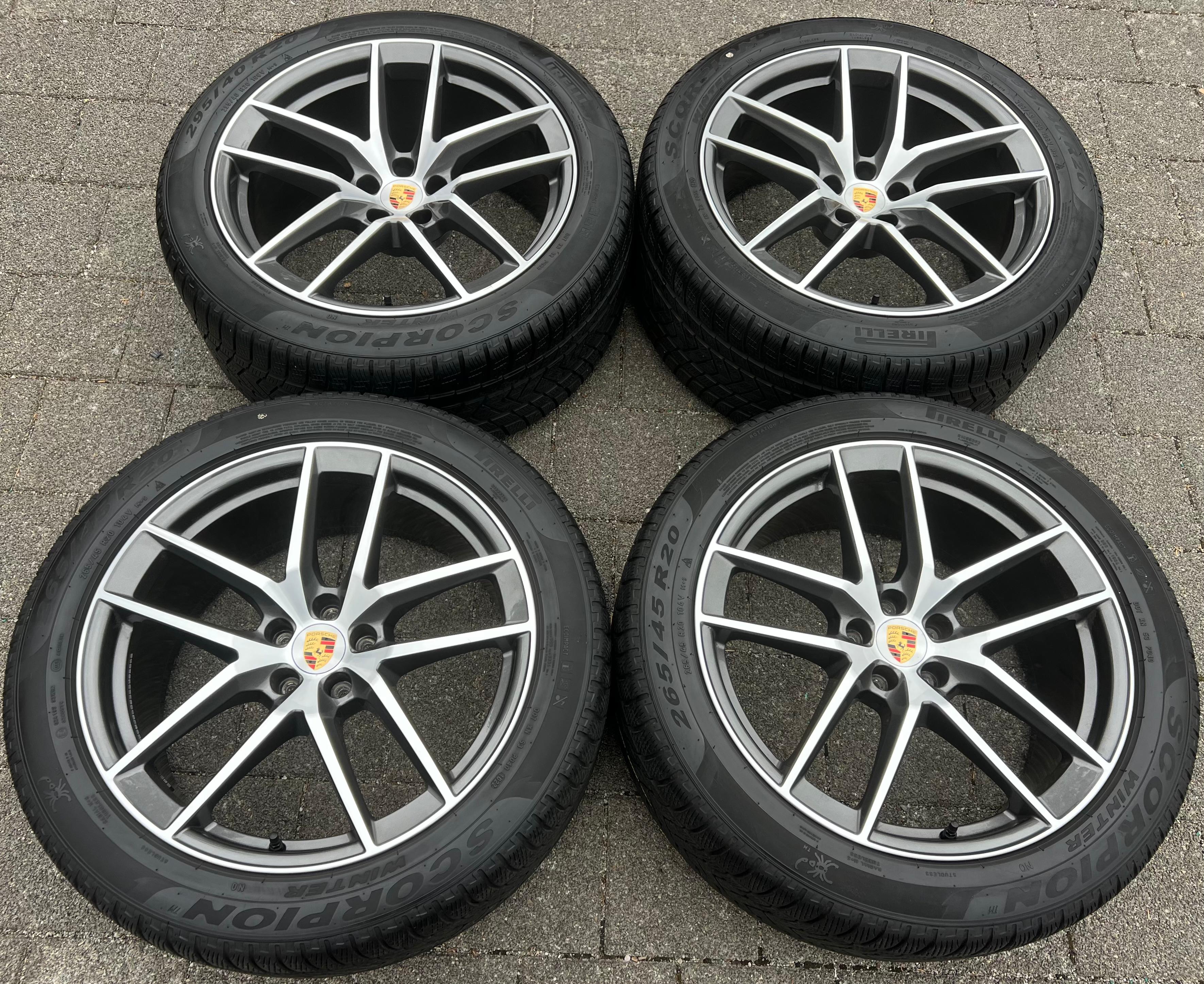 4 ORIGINAL 20" ALU WINTERRÄDER PORSCHE MACAN 265/45R20 104V 295/40R20 106V RDKS