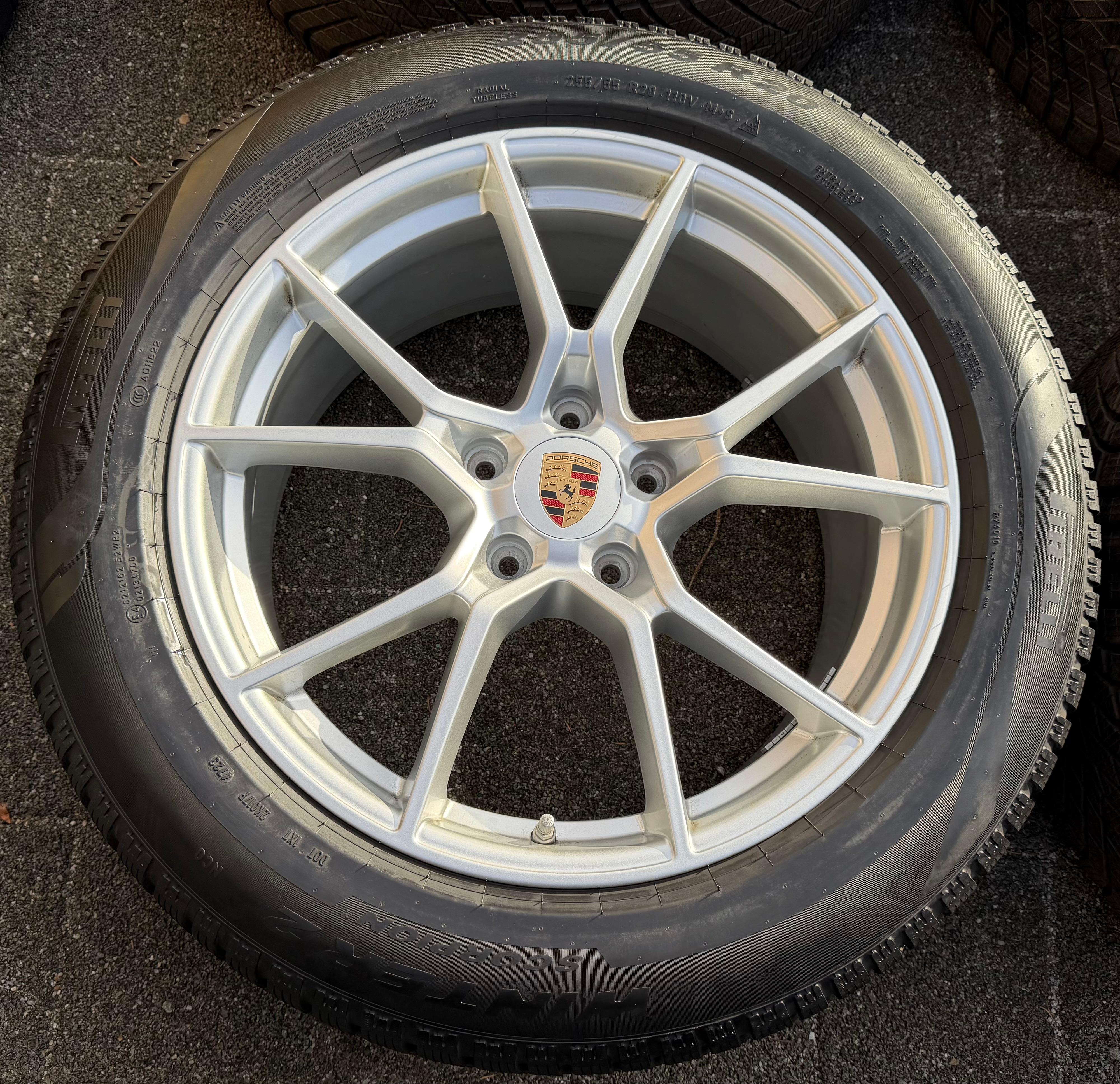 4 ruedas de invierno de aleación originales de 20" para Porsche Cayenne II E3 9YA 9Y0601025CB 9Y0601025CC