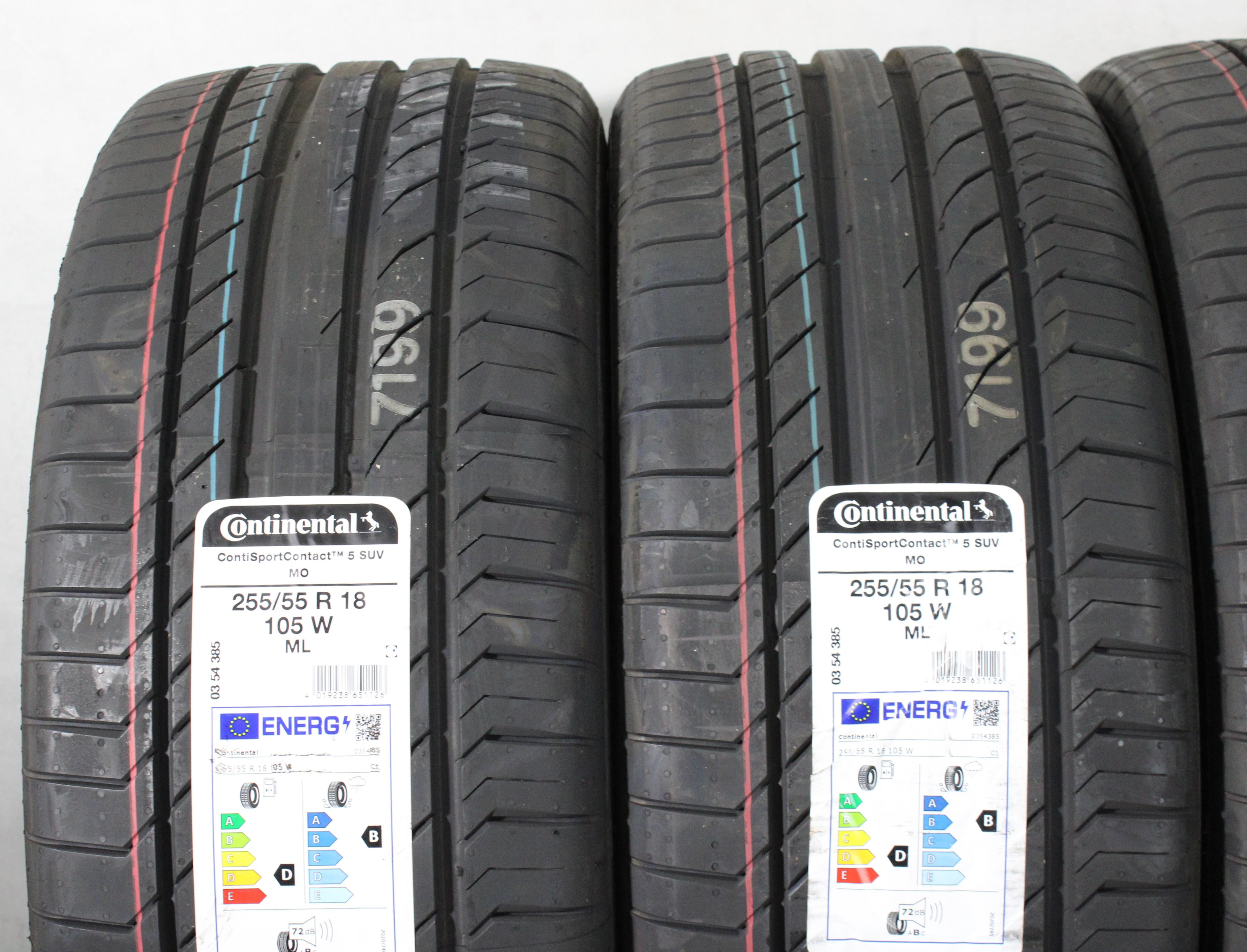 4 neumáticos de verano Continental Sport Contact 5 MO, 255/55R18 105W, nuevos, 2021