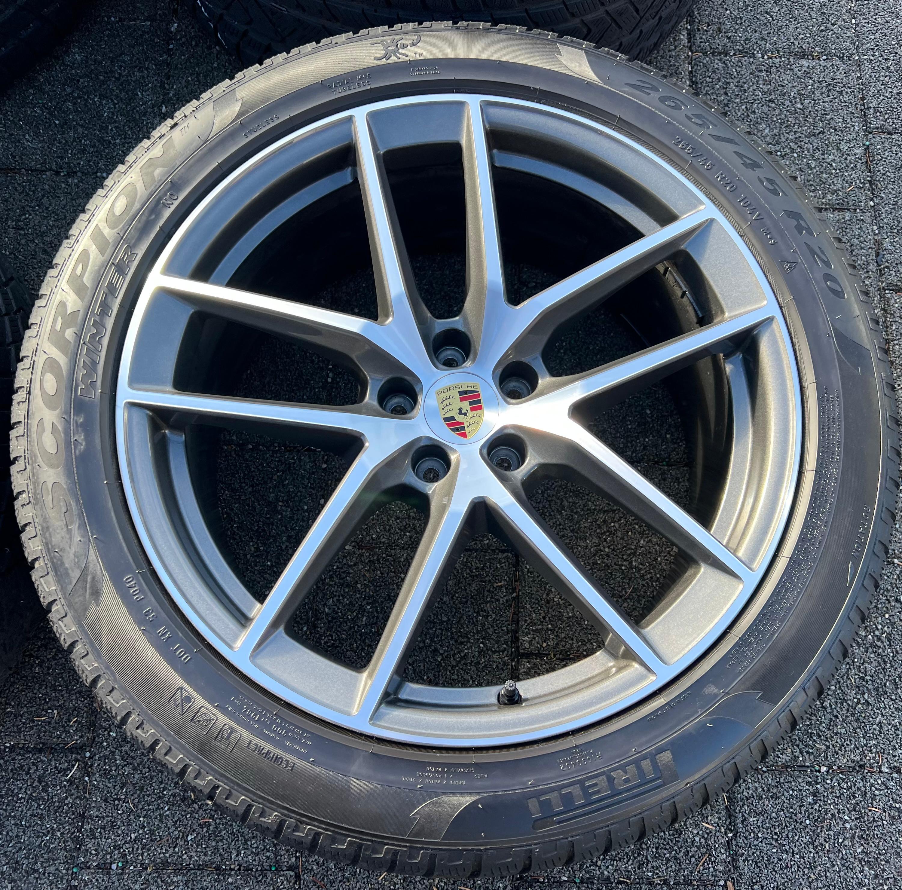 4 ORIGINAL 20" ALU WINTERRÄDER PORSCHE MACAN 265/45R20 104V 295/40R20 106V RDKS
