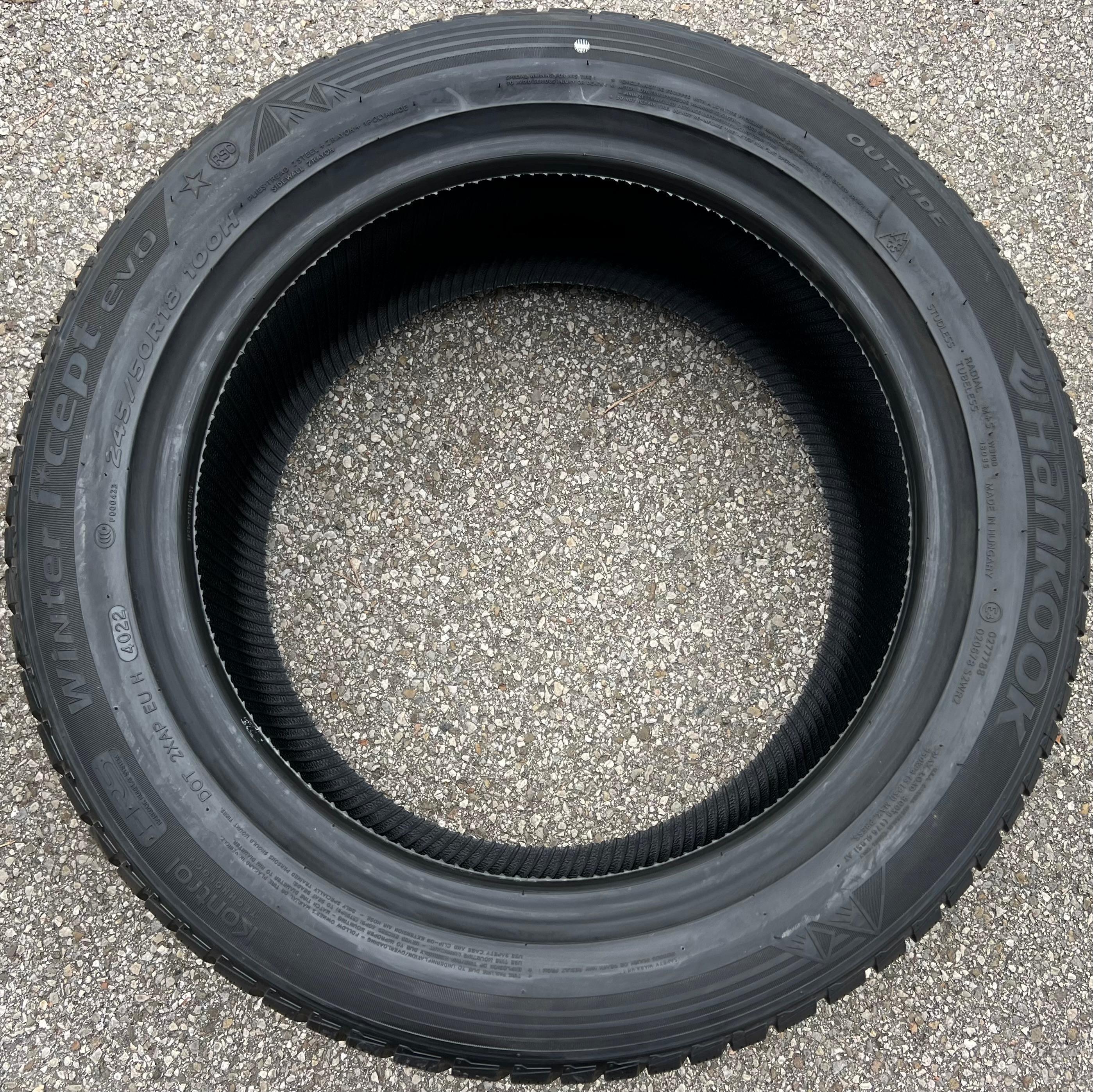 4 x 245/50R18 100H Winterreifen Hankook Winter I*Cept Evo 2 Runflat 2022 * NEU FREIHAUS