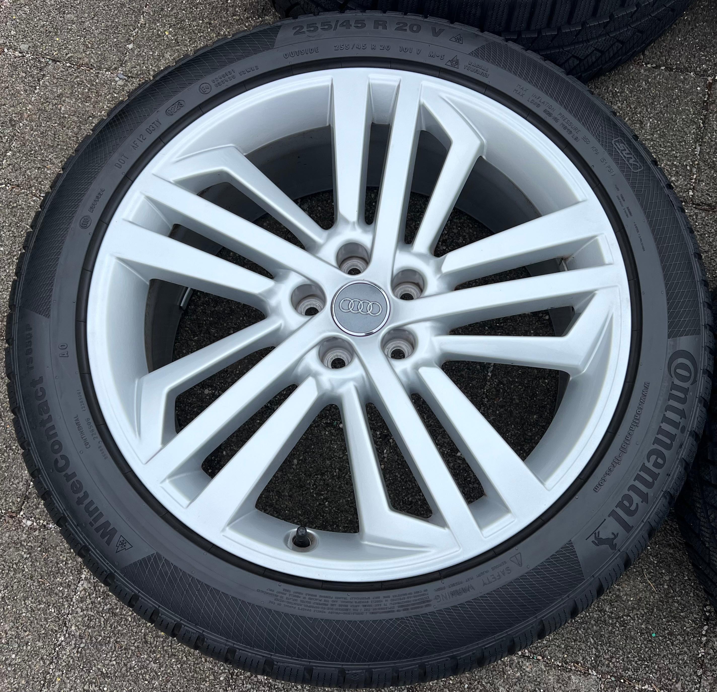 4 ORIGINAL 20" ALU WINTERRÄDER AUDI Q5 SQ5 FY 80A601025L 255/45R20 101V CONTINENTAL