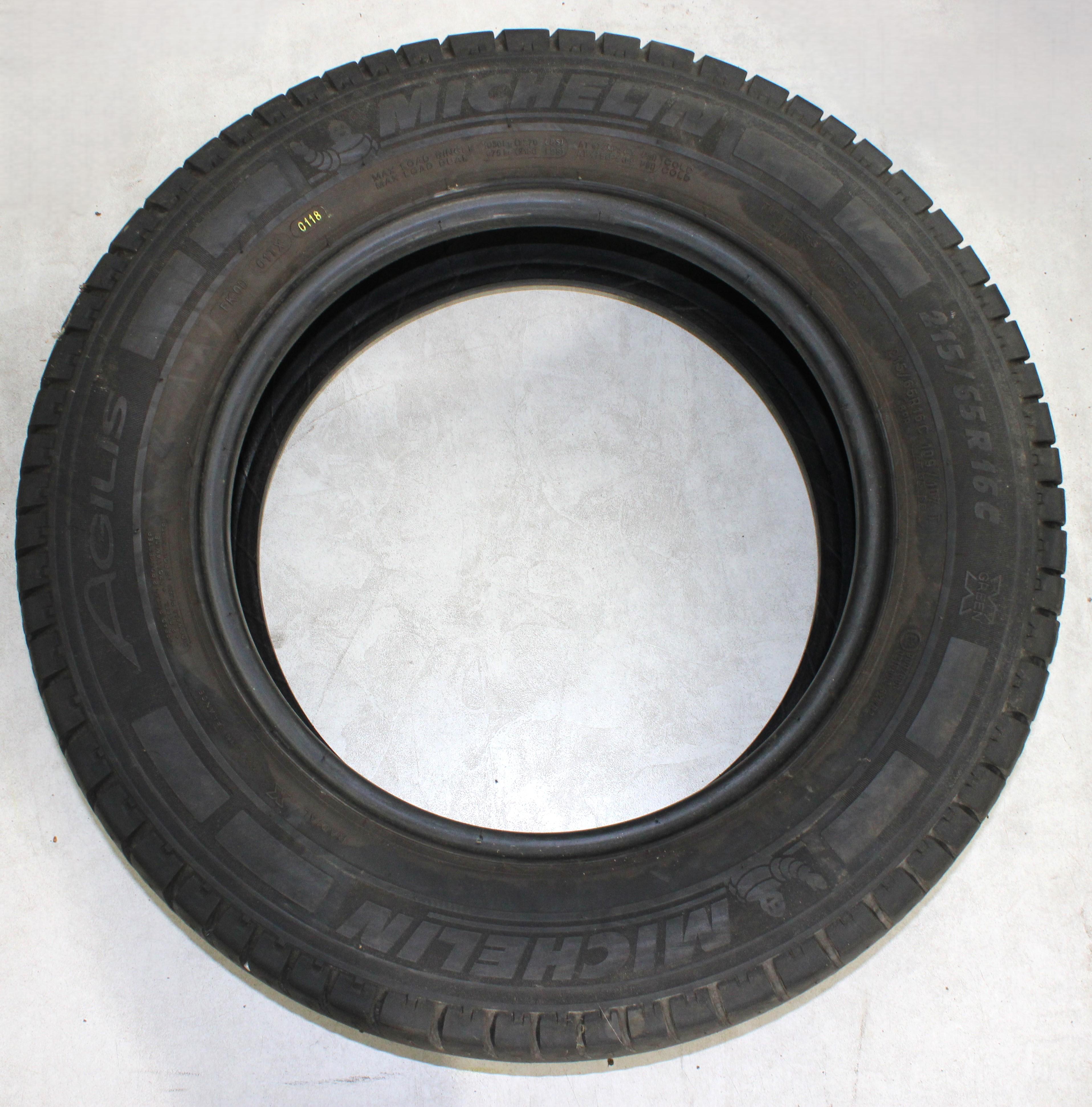 4 x 215/65R16C 109/107T Sommerreifen Michelin Agilis 2x 6,5-7mm und 2x 6-6,5mm 2015/2016/2017/2018
