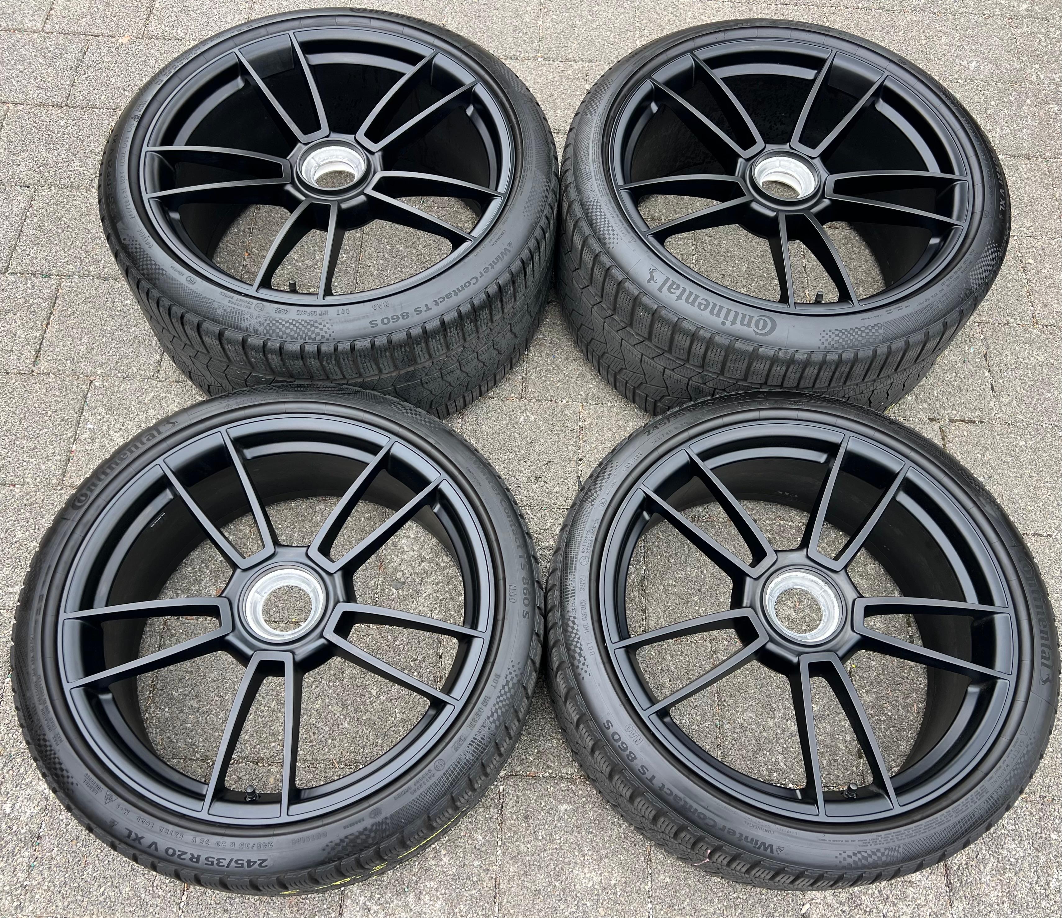 4 ORIGINAL 20" 21" ALU WINTERRÄDER PORSCHE 911 992 GTS ZENTRALVERSCHLUSS CENTERLOCK