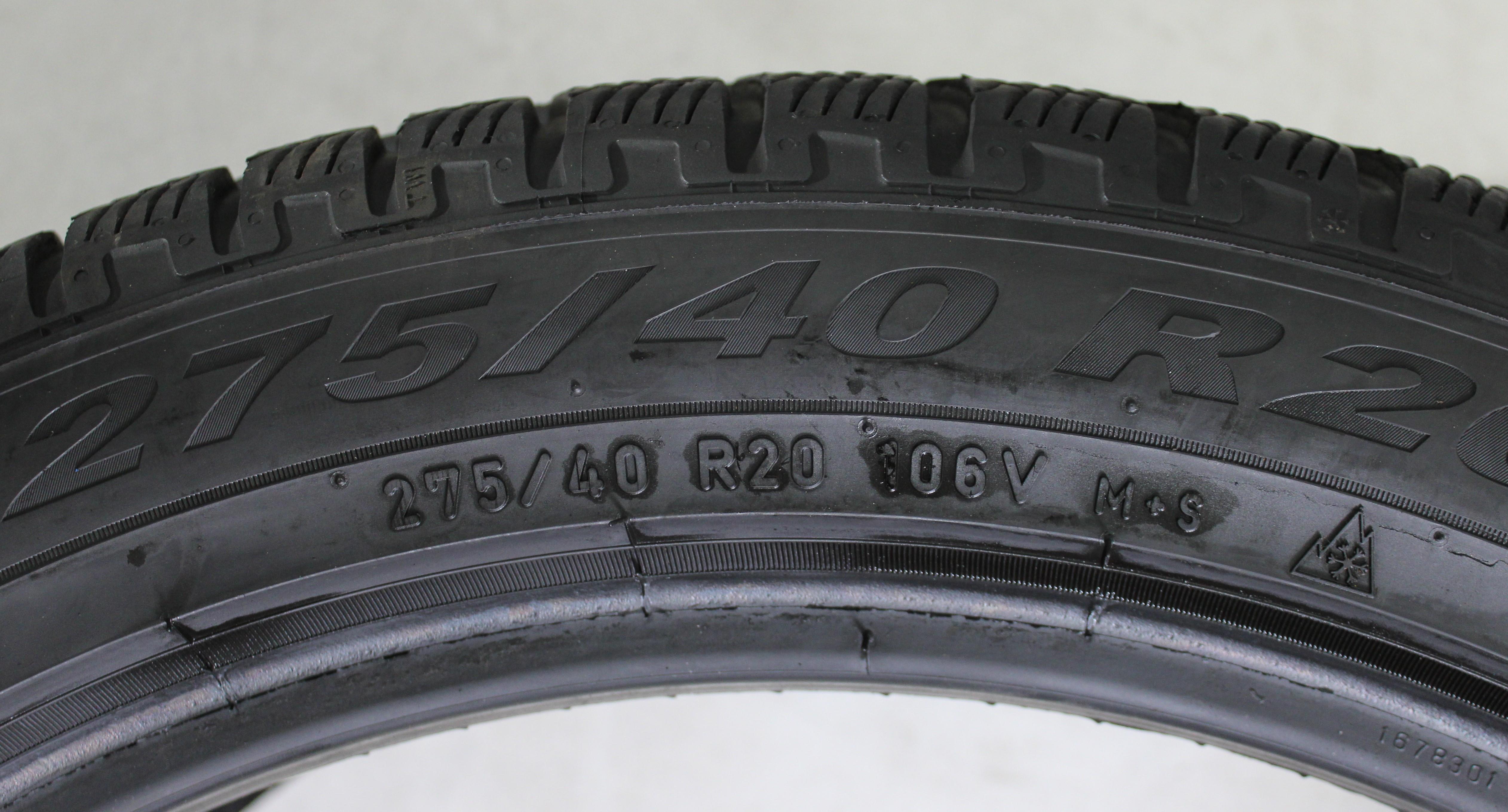 2 x 275/40R20 106V Winterreifen Pirelli Scorpion Winter 5,5-6mm 2017 N1