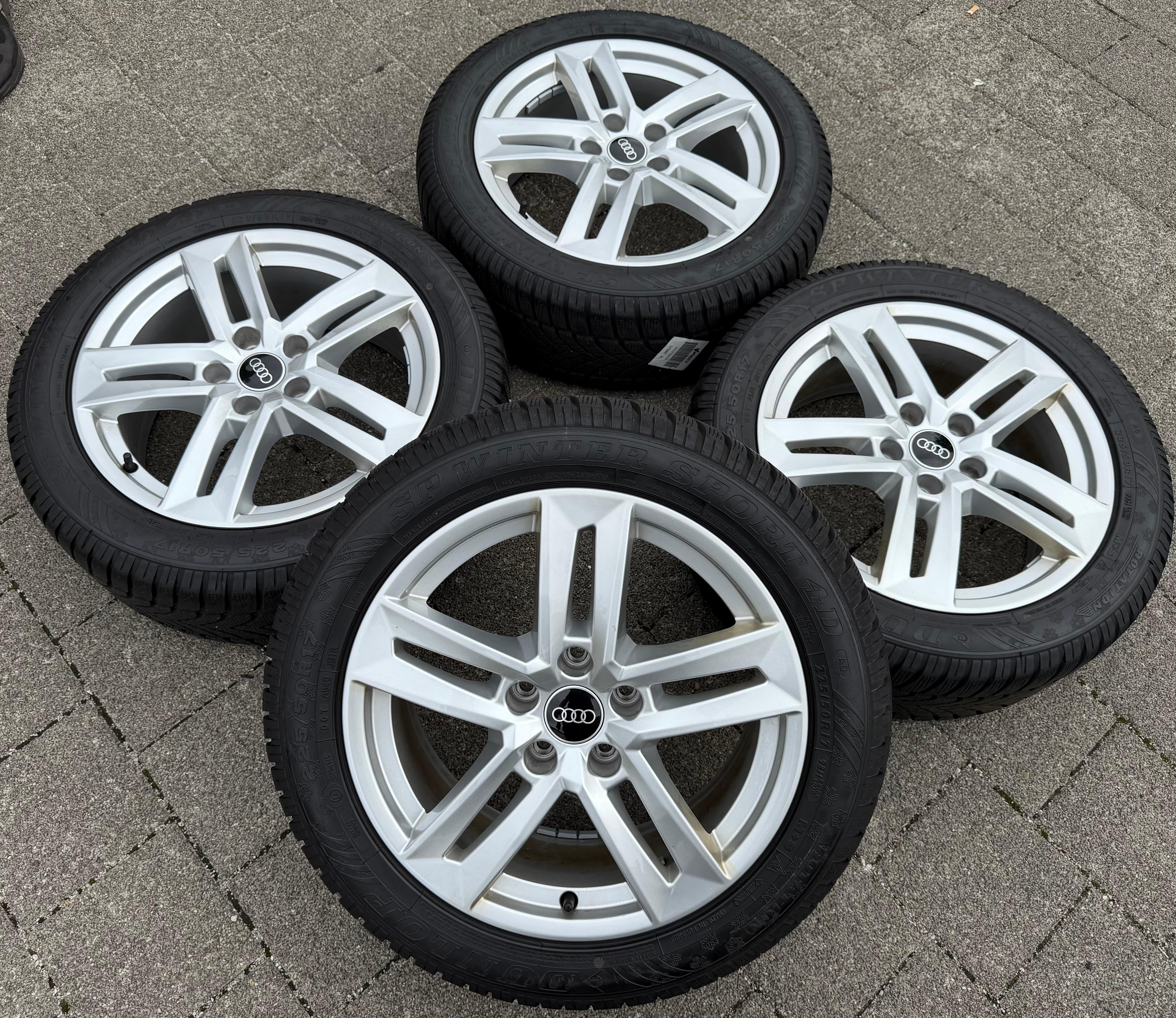 4 Original 17" Alu Winterräder Audi A4 B9 8W 8W0601025P 225/50R17 98H Dunlop 2021