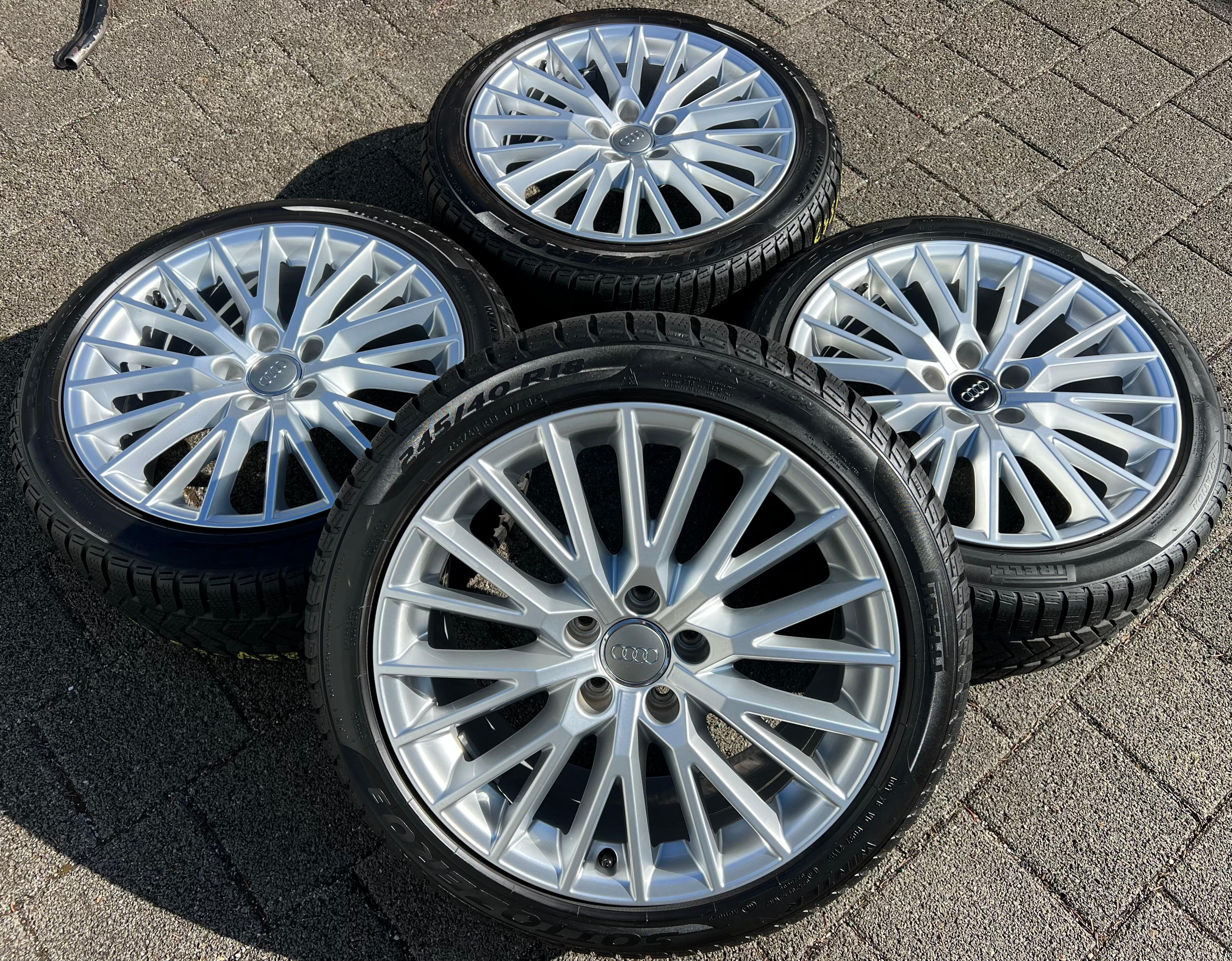 4 ROUES D'HIVER ORIGINALES 18" EN ALU AUDI TT TTS 8S 8S0601025D 245/40R18 97V PIRELLI FRANCO DOMICILE
