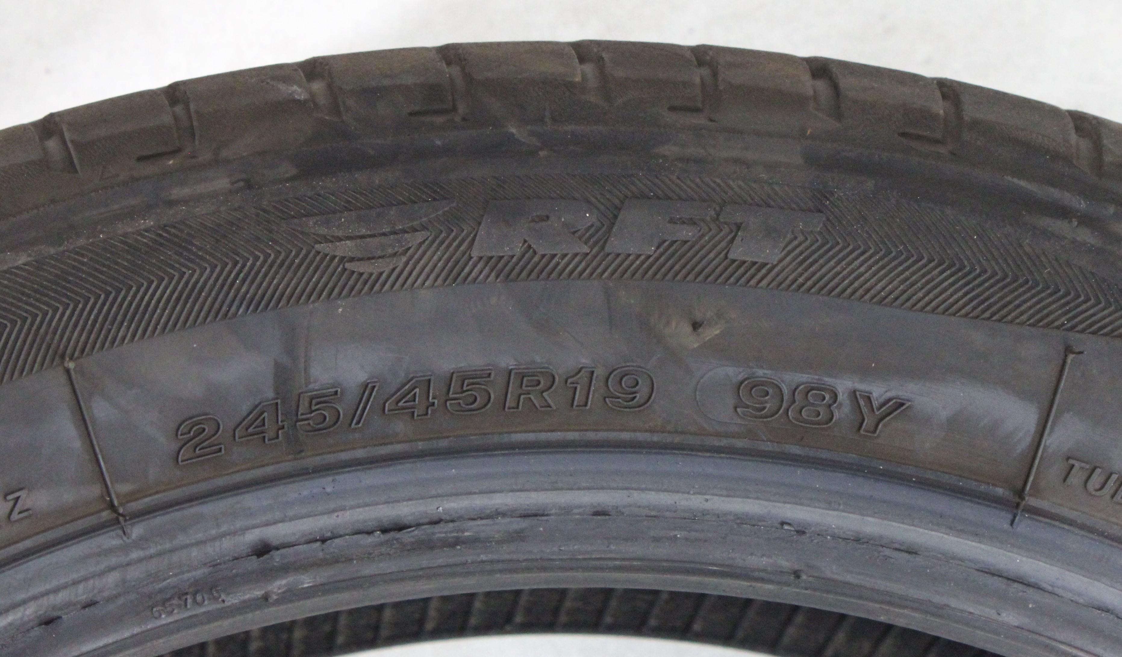 1 x 245/45R19 98Y pneu été Bridgestone Potenza S001 * Runflat 6mm 2024