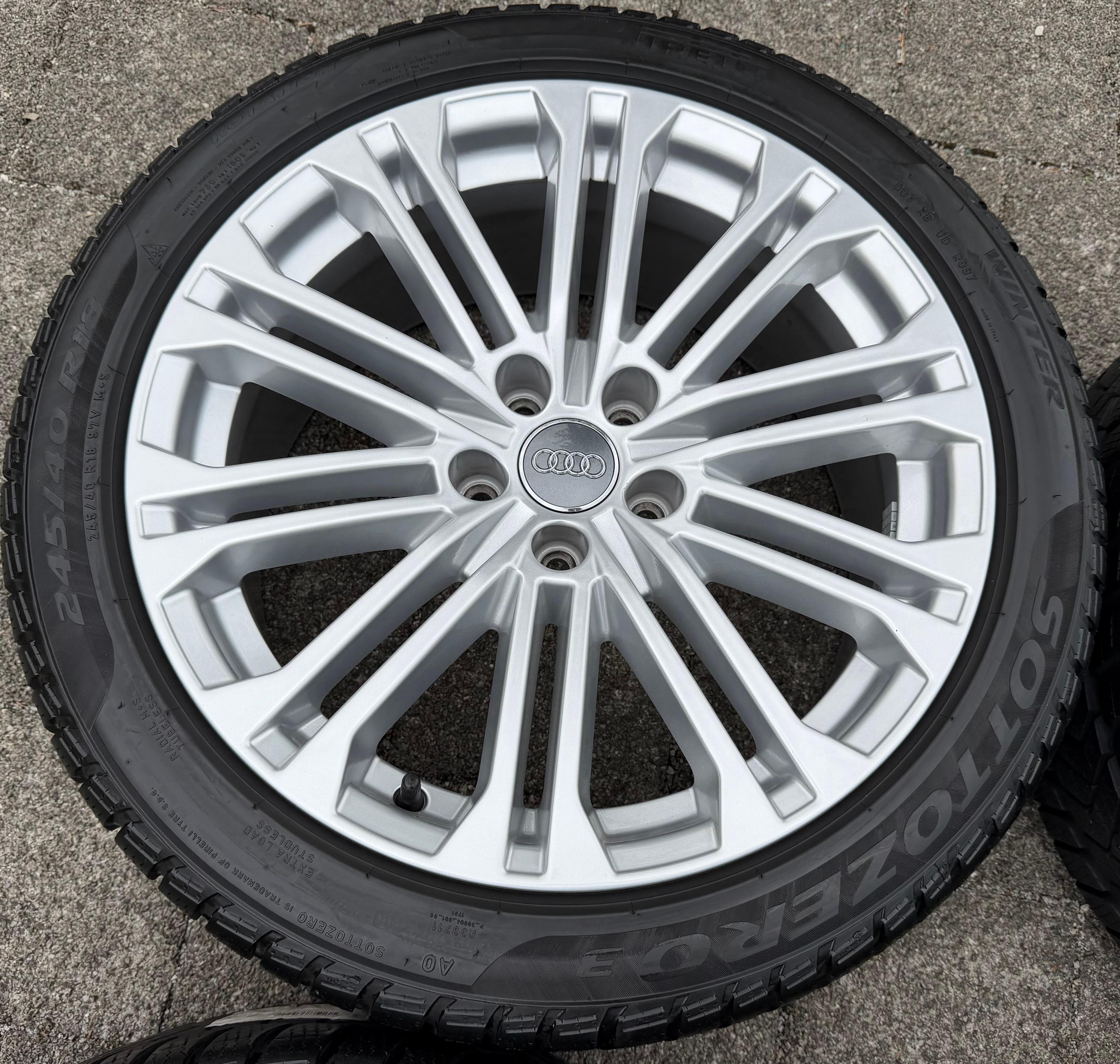 4 Original 18" Alu Winterräder Audi A5 8W F5 245/40R18 97V 8W0601025EE Pirelli
